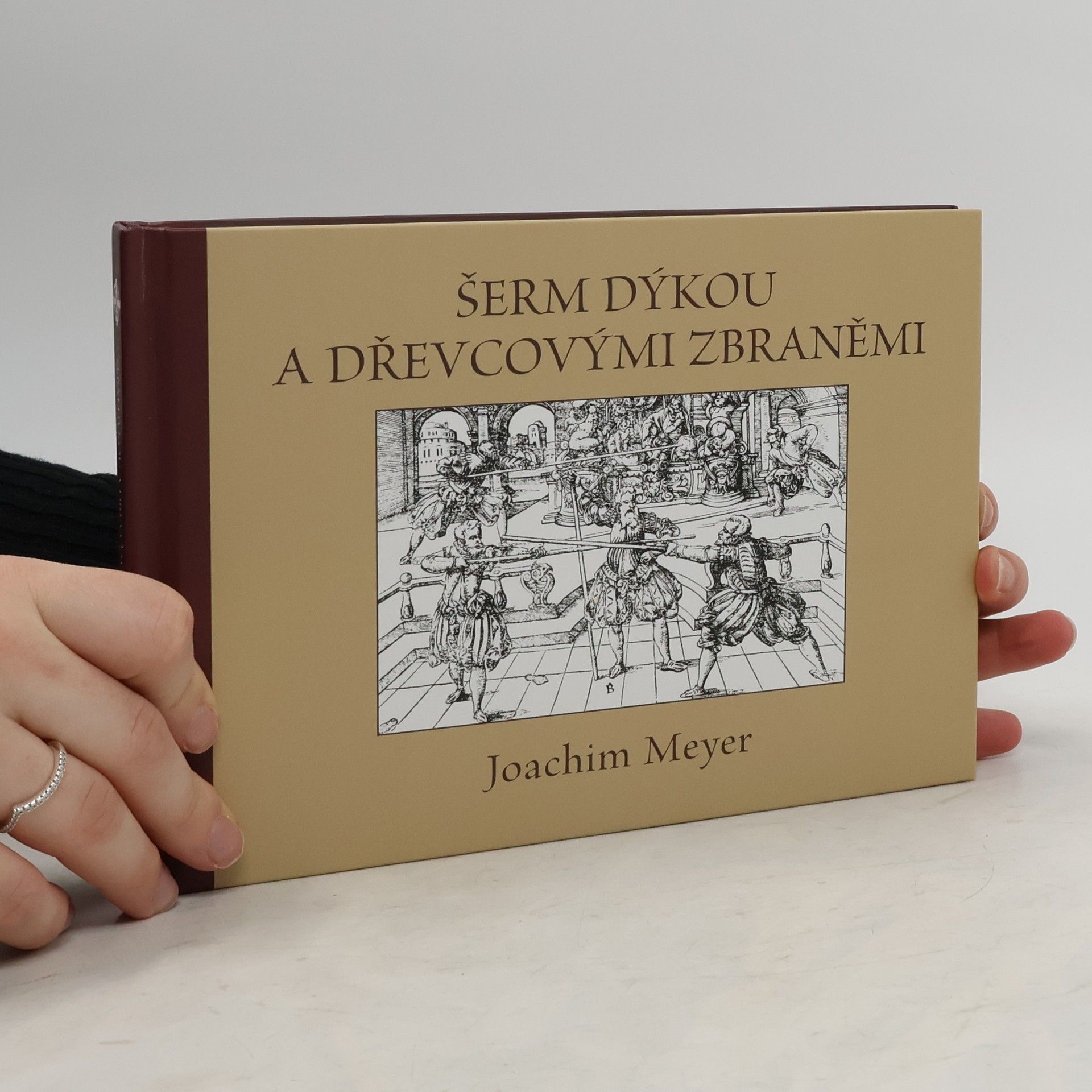 Šerm dýkou a dřevcovými zbraněmi