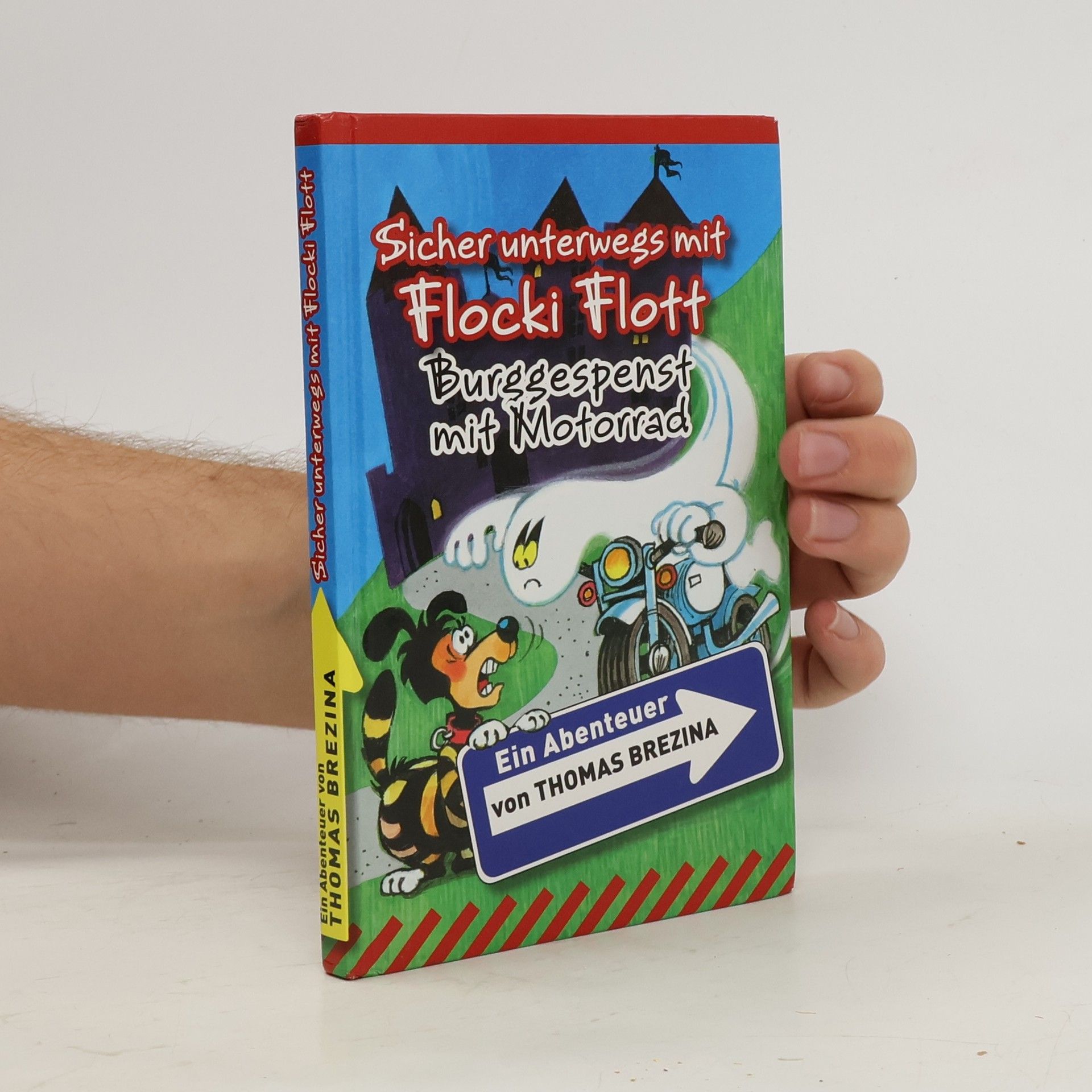 Thomas Brezina Sicher unterwegs mit Flocki Flott. Burggespenst mit Motorrad