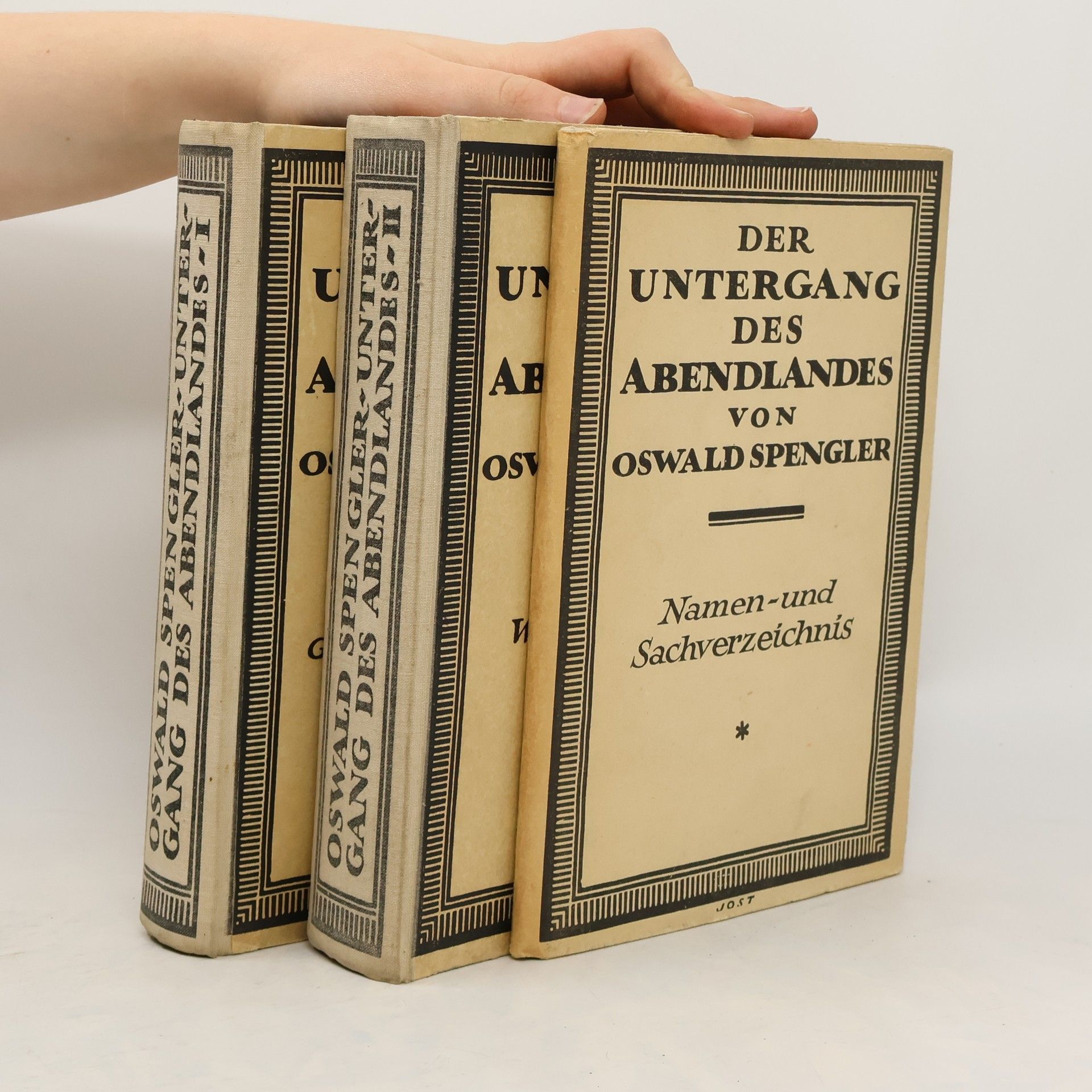 Oswald Spengler Der Untergang des Abendlandes 1-2 + Namen- und Sachverzeichnis