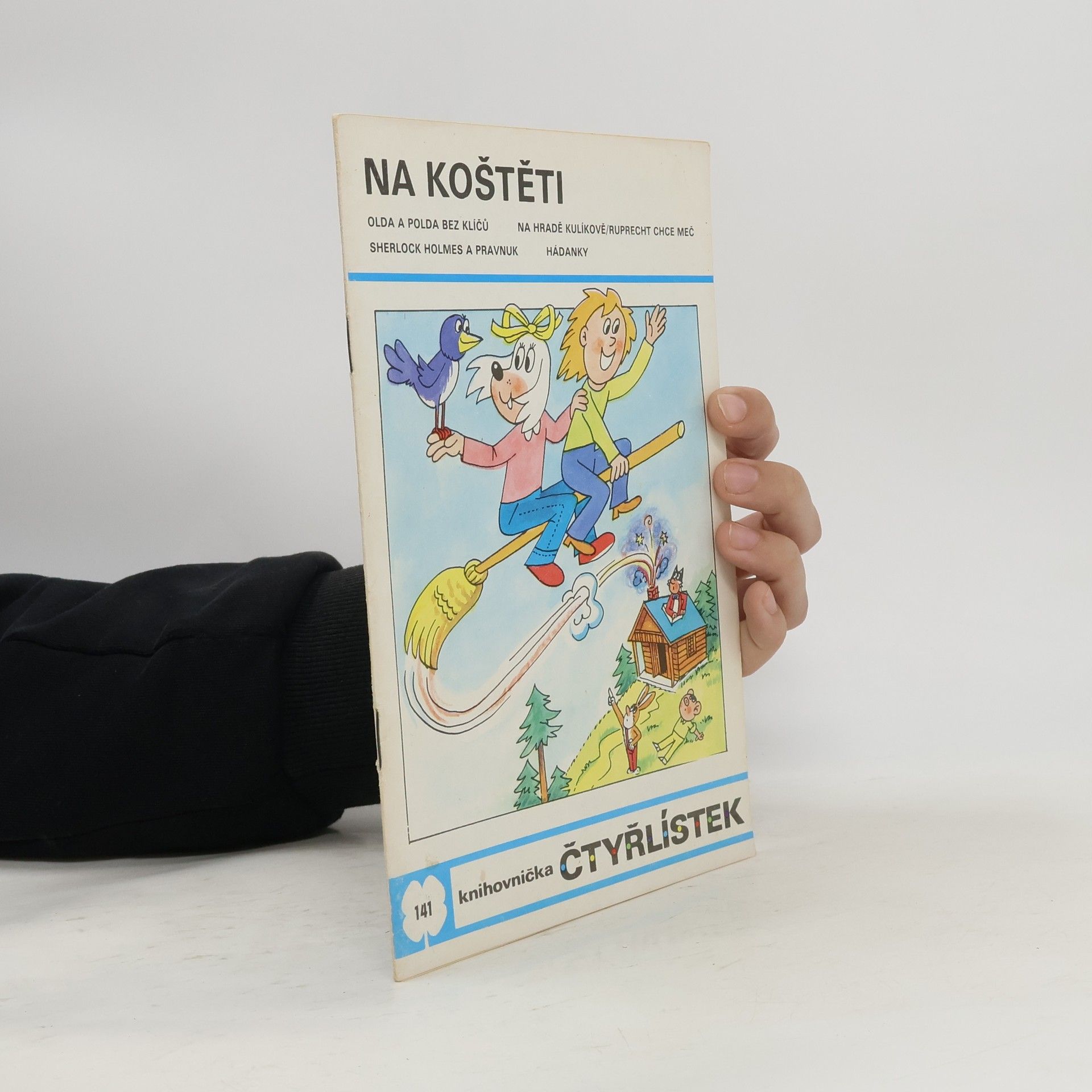 Jaroslav Němeček Čtyřlístek 141. Na koštěti