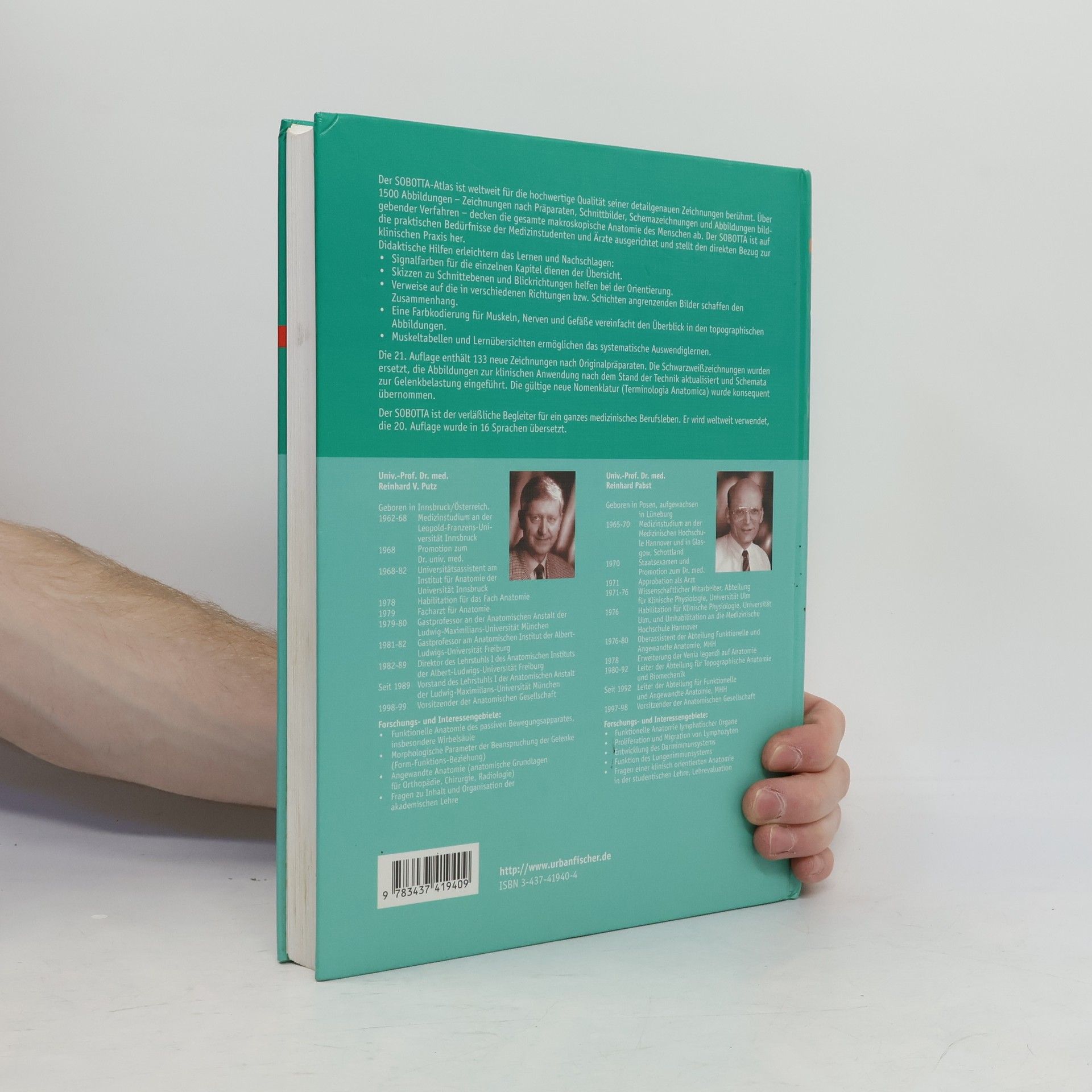 Johannes Sobotta Sobotta. Atlas der Anatomie des Menschen. Band 1