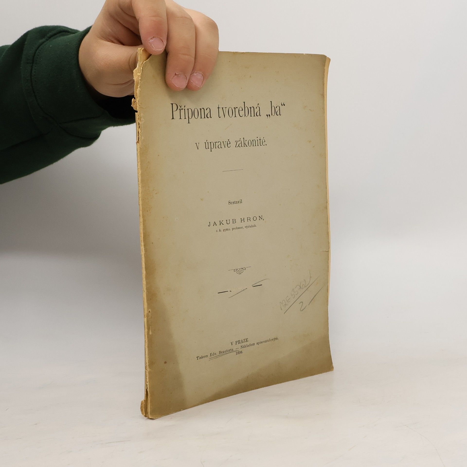 Přípona tvorebná „ba“ v úpravě zákonité