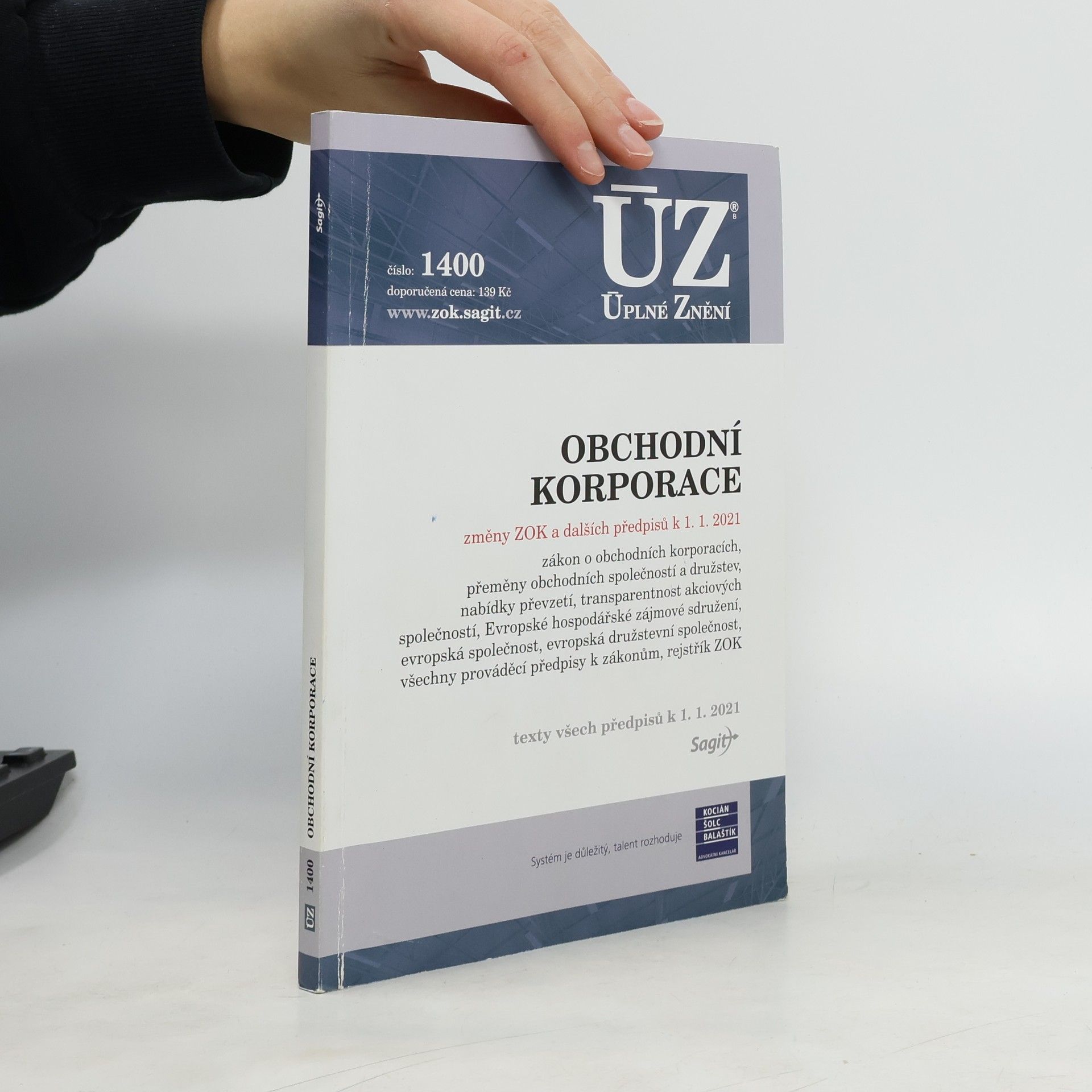 Kolektív autorov ÚZ č. 1400 : Obchodní korporace