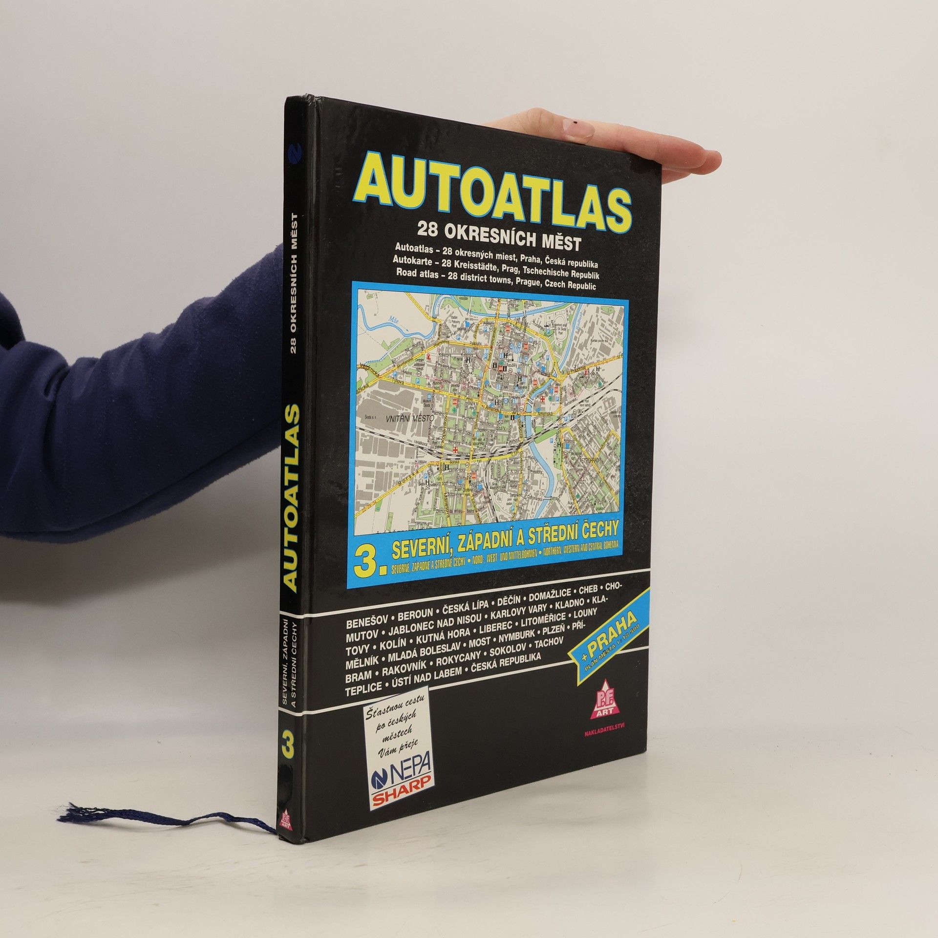 P. Kobza Autoatlas 28 okresních měst : + Praha plán města 1:18 500. 3. (díl), severní, západní a střední Čechy