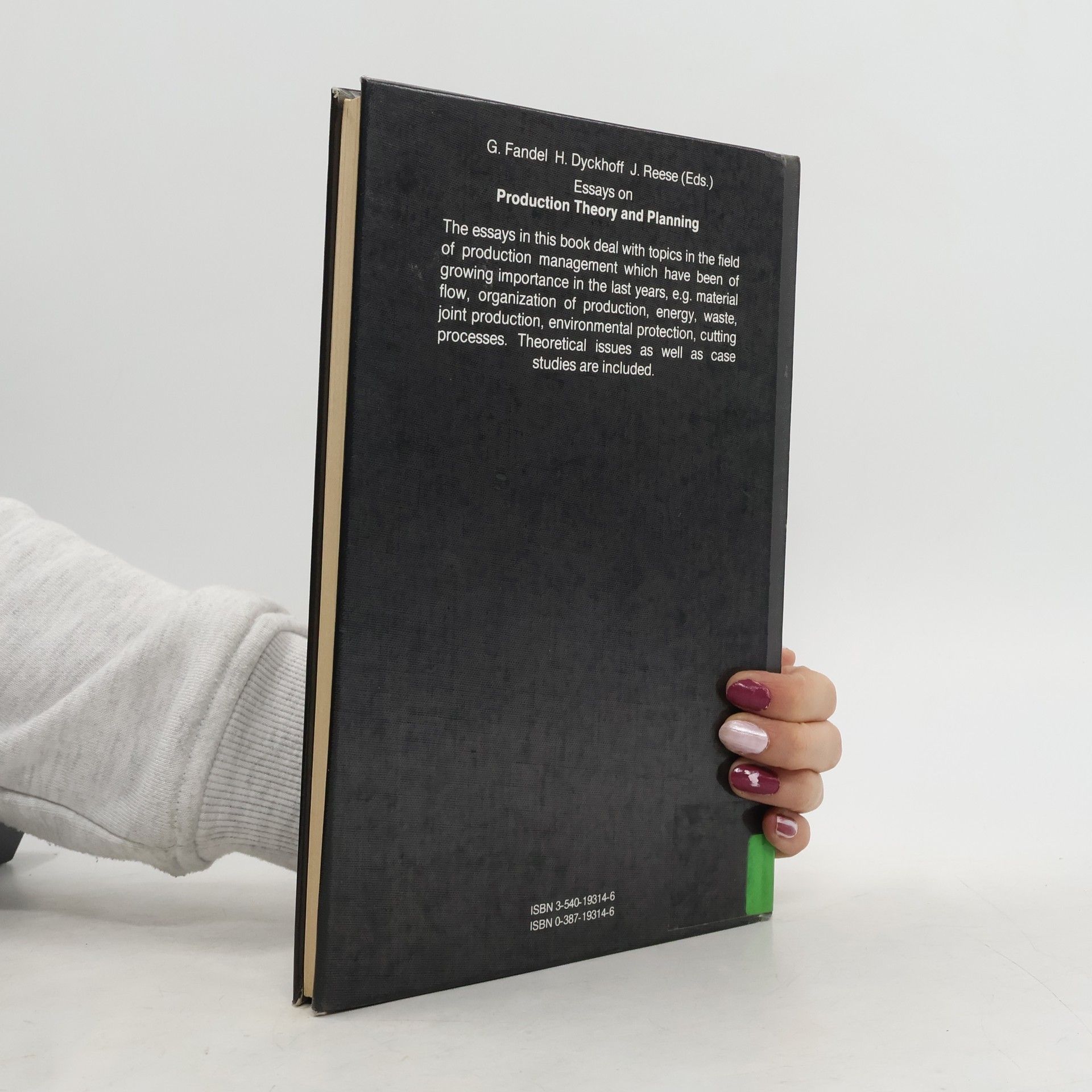 Günter Fandel Essays on Production Theory and Planning