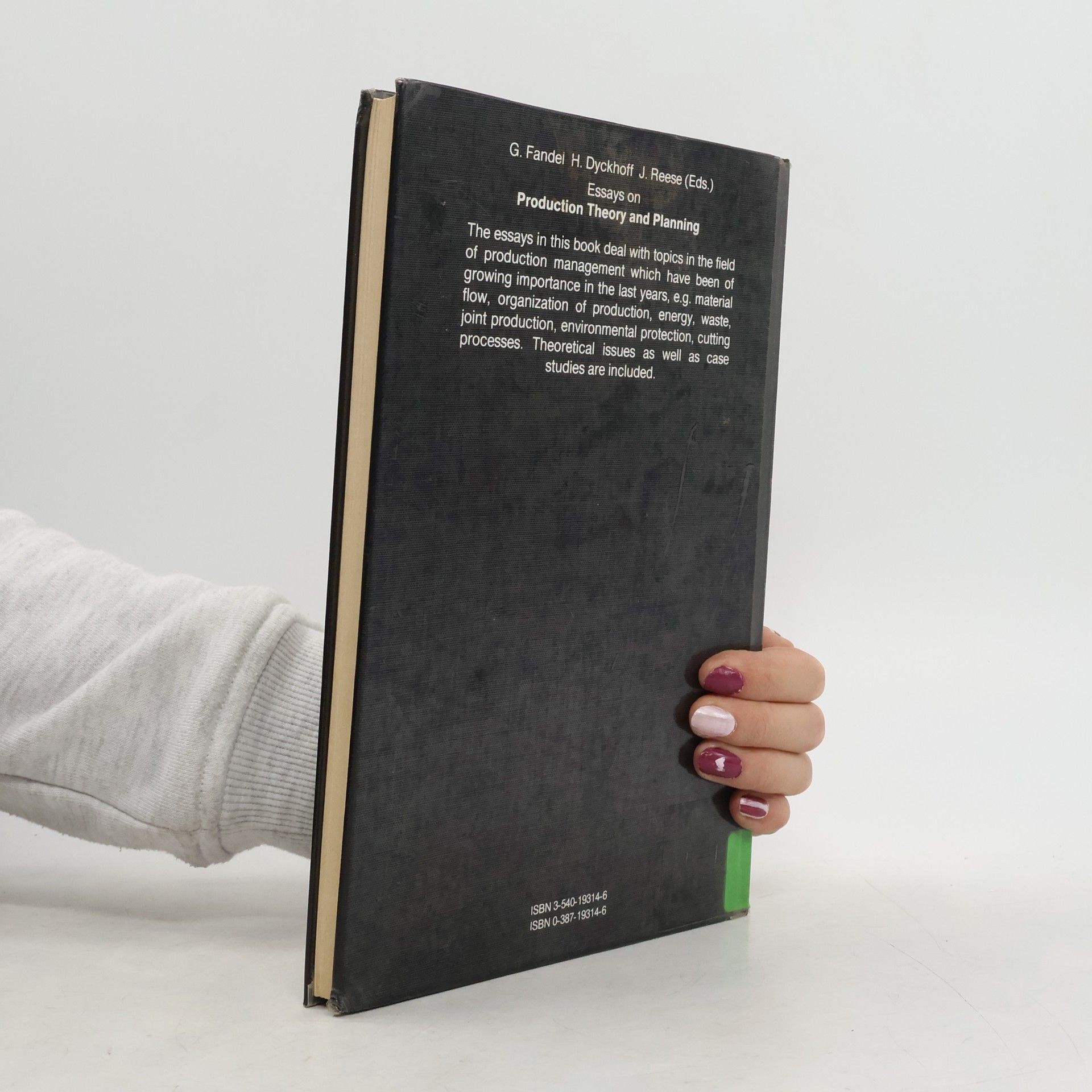 Günter Fandel Essays on Production Theory and Planning