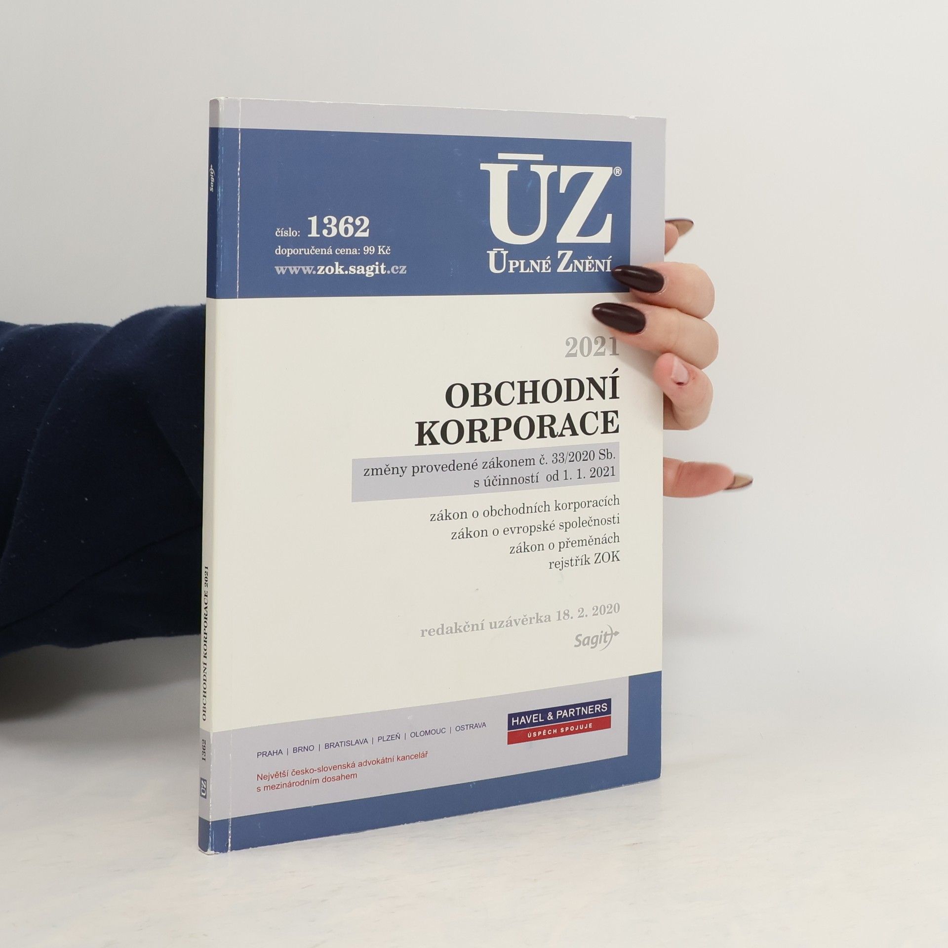 Collectif d'auteurs Obchodní korporace [ÚZ 2020 č. 1362] : změny provedené zákonem č. 33