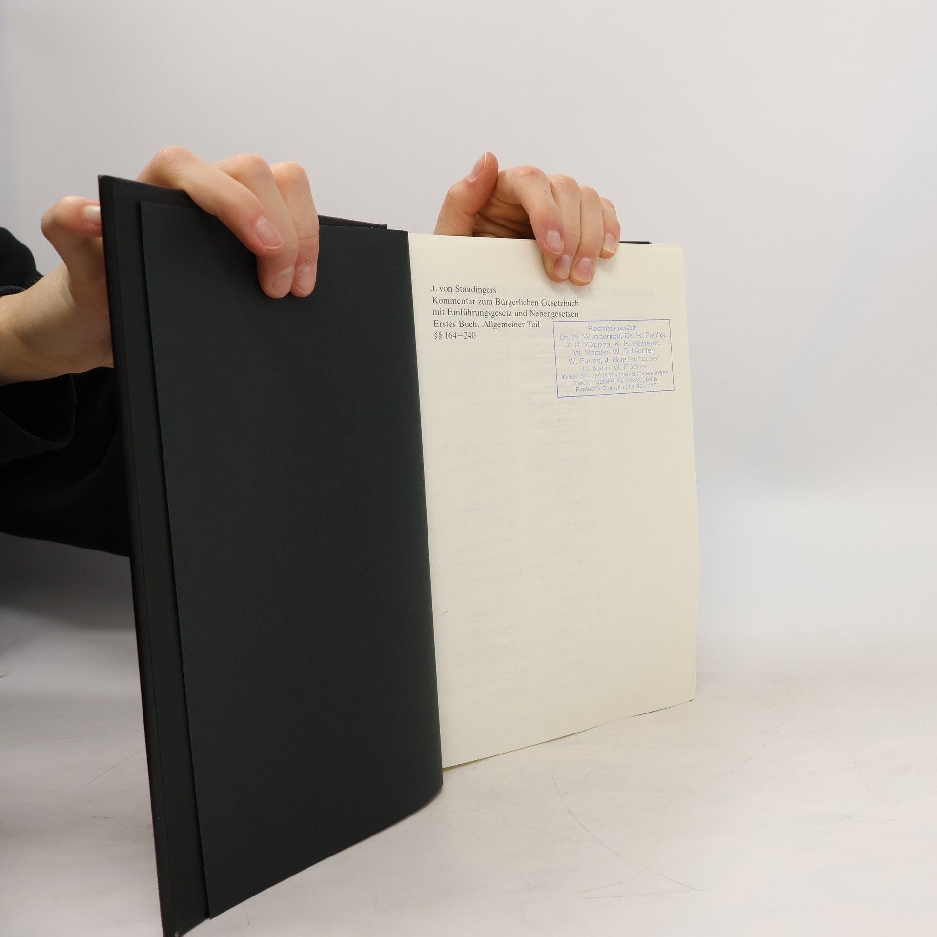 Karl-Heinz Gursky J. von Staudingers Kommentar zum Bürgerlichen Gesetzbuch I - §§ 164-240