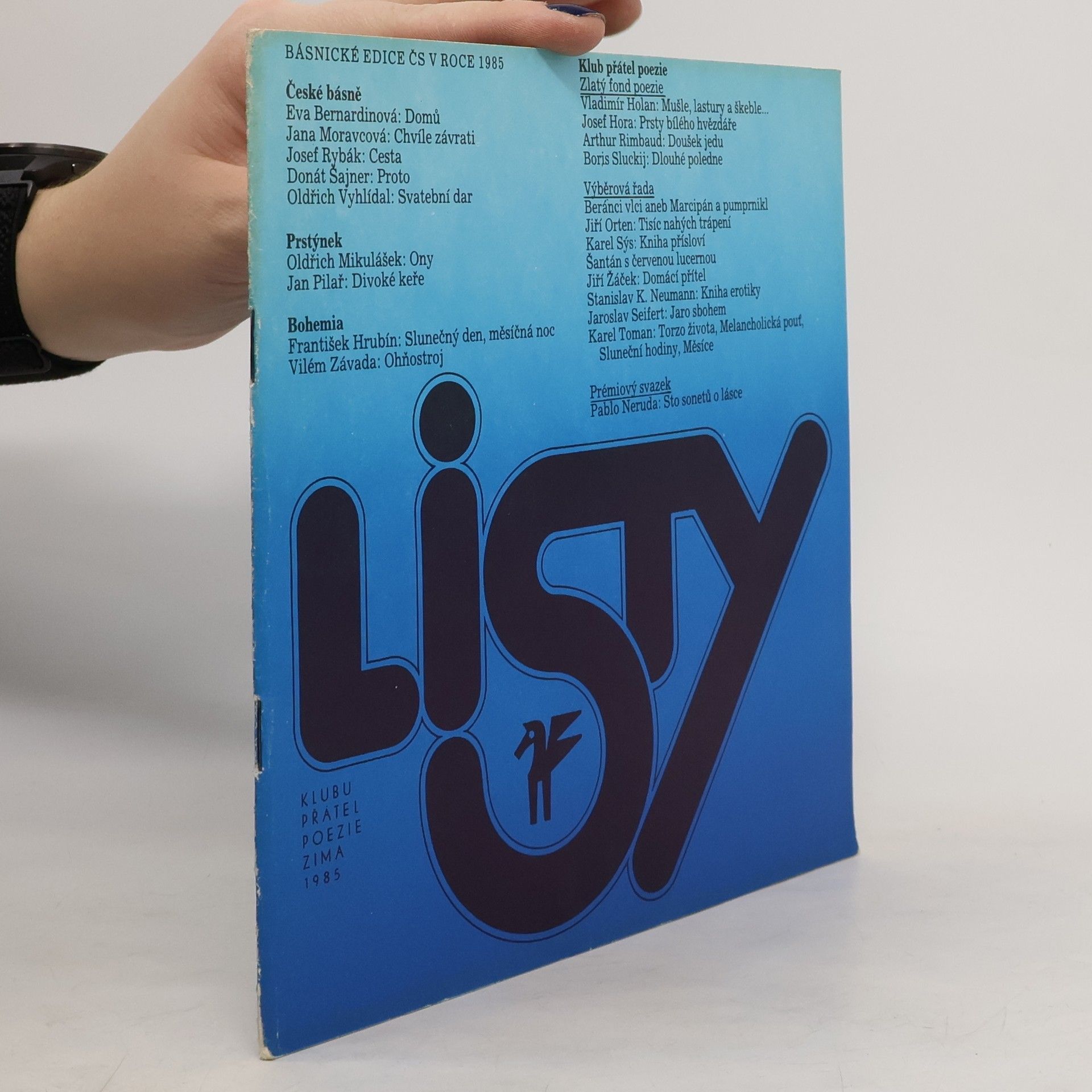 Kolektív autorov Listy klubu přátel poezie zima 1985