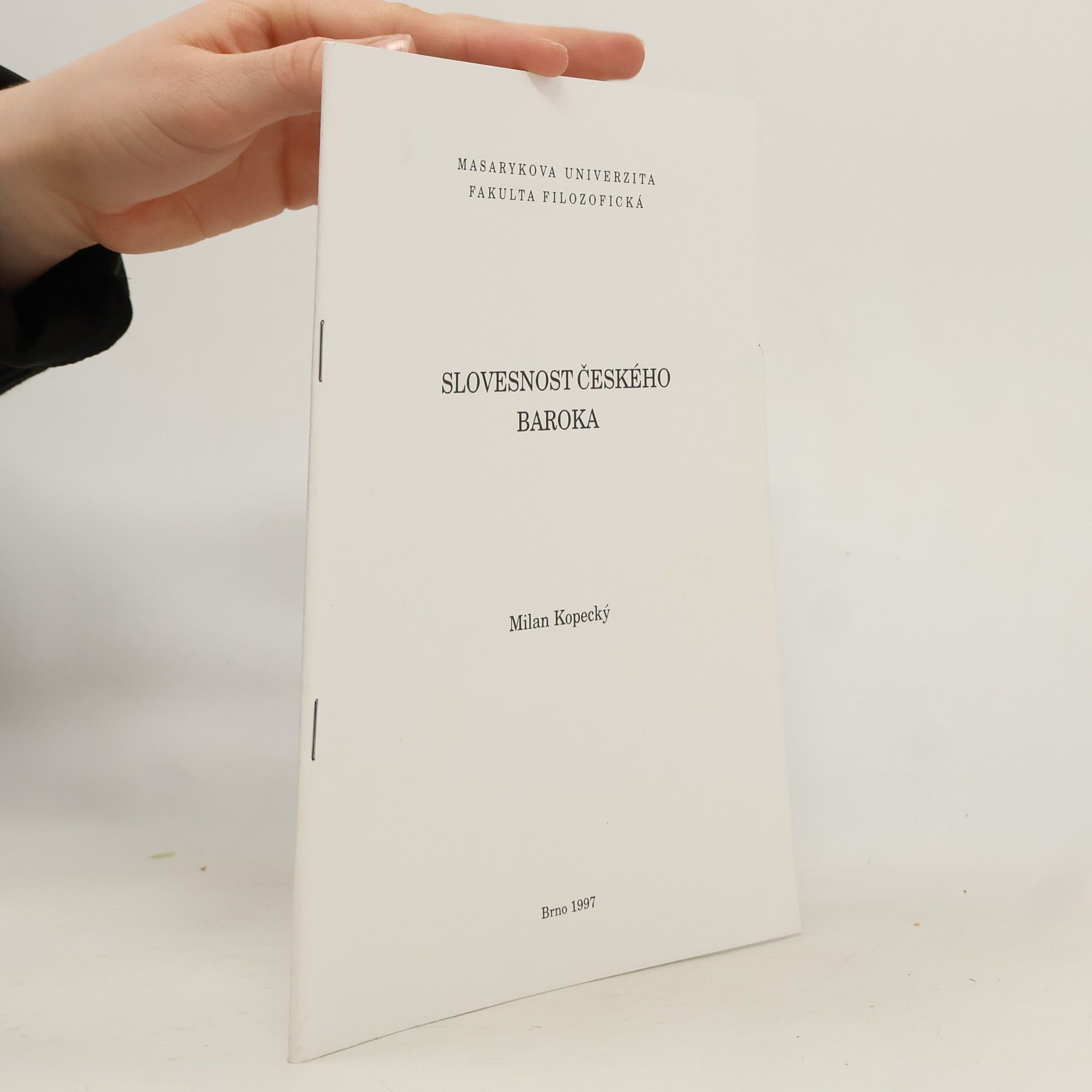 Milan Kopecký Slovesnost českého baroka