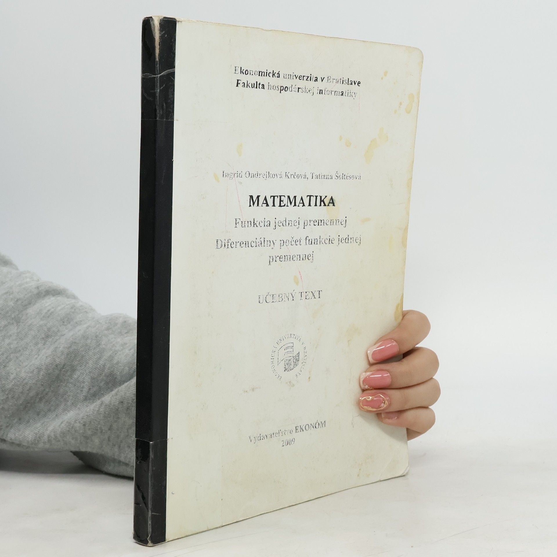 Šoltésová T. Krčová I. Matematika funkcia jednej premennej