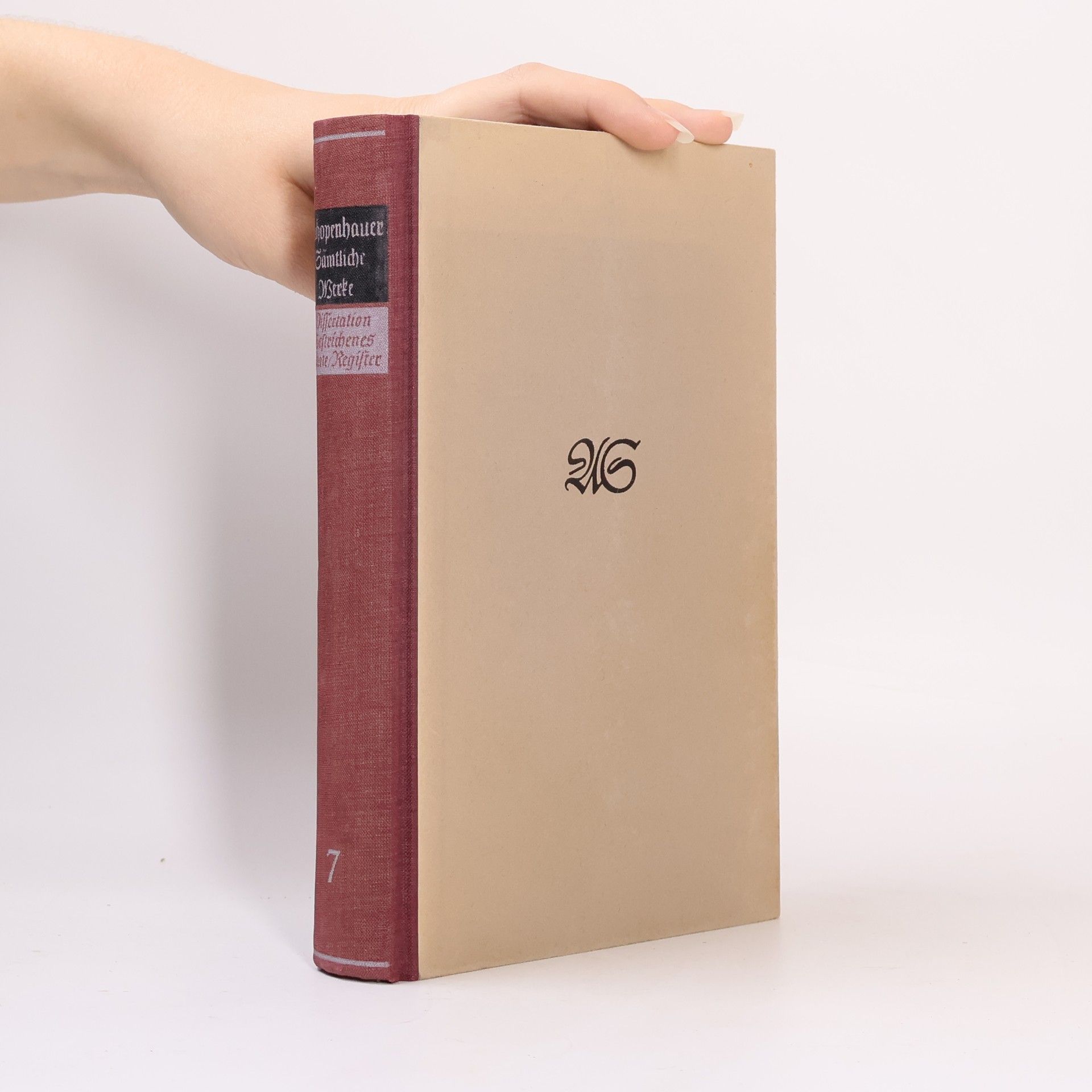 Arthur Schopenhauer Sämtliche Werke 7