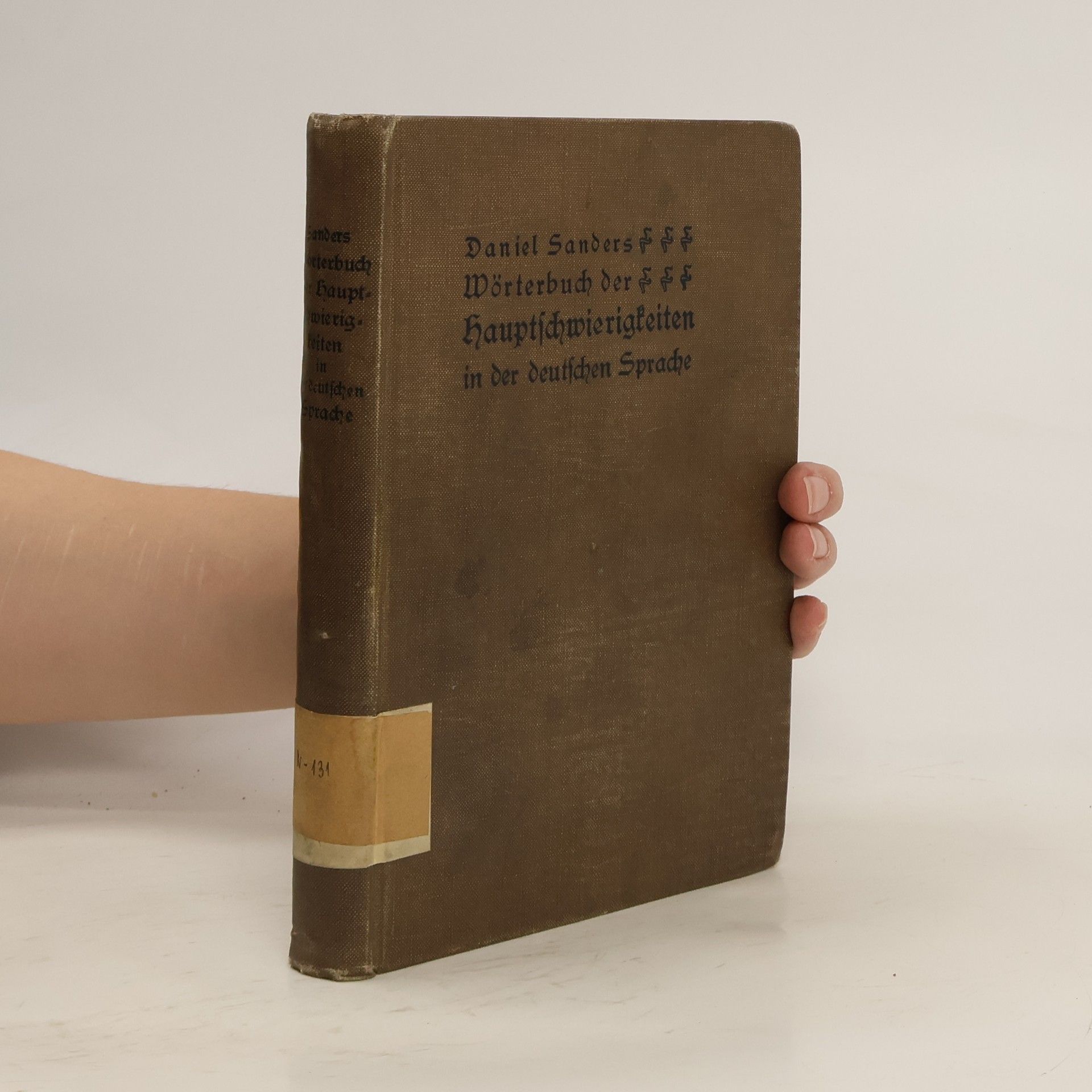 Daniel Sanders Wörterbuch der Hauptschwierigkeiten in der deutschen Sprache