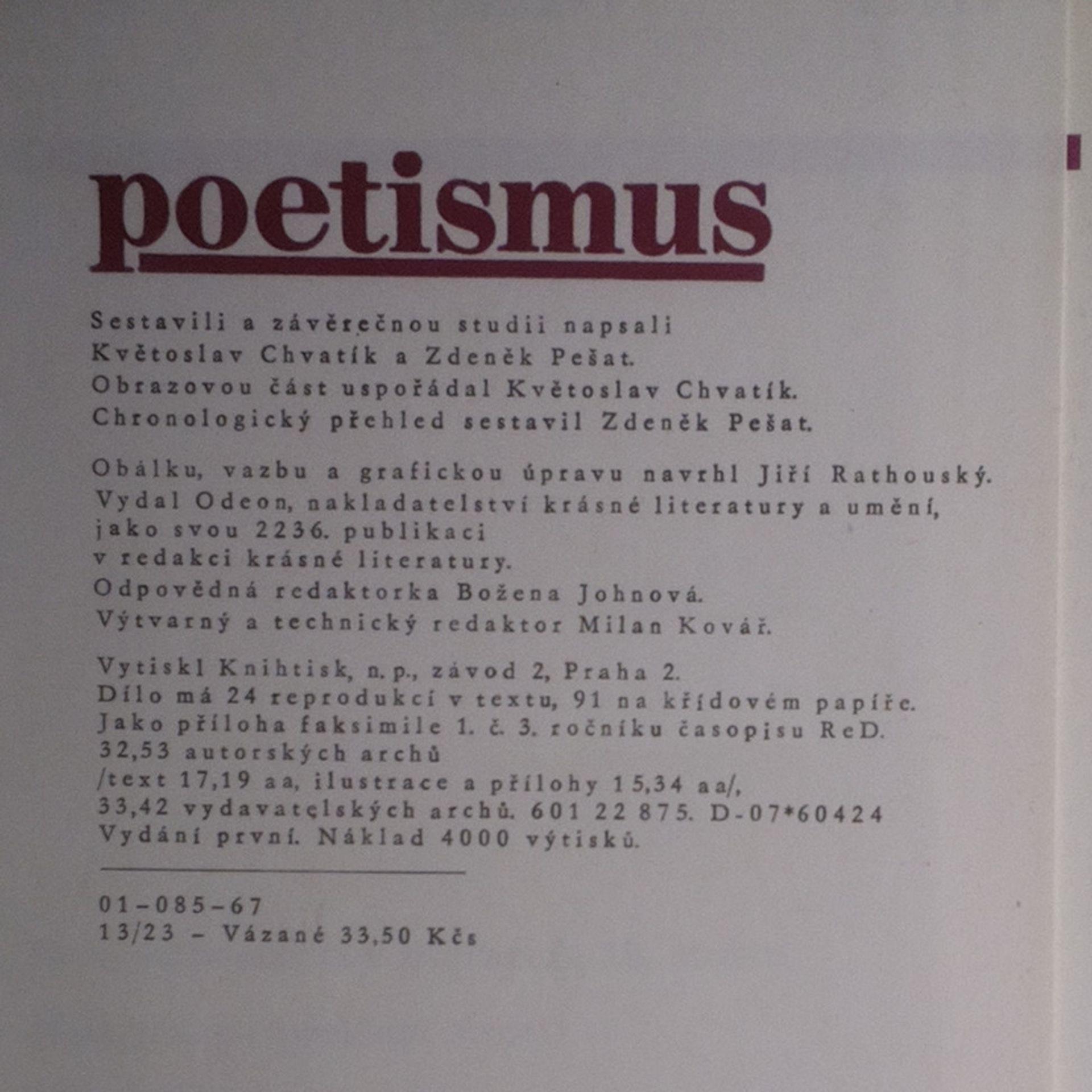 Zdeněk Pešat Poetismus