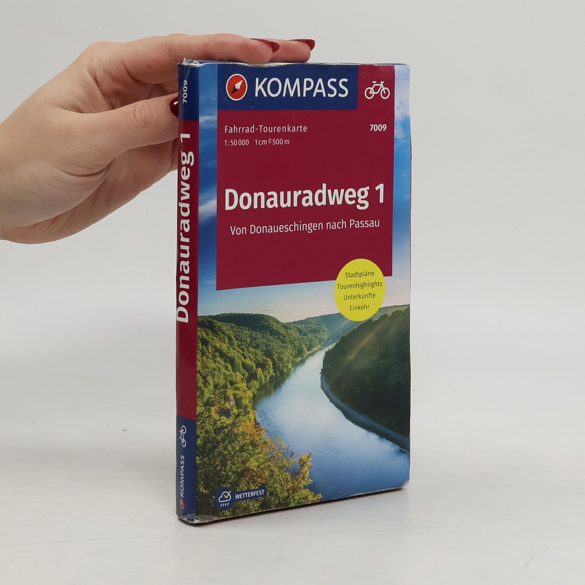 Kompass Karten GmbH Fahrrad-Tourenkarte Donauradweg 1, Von Donaueschingen nach Passau