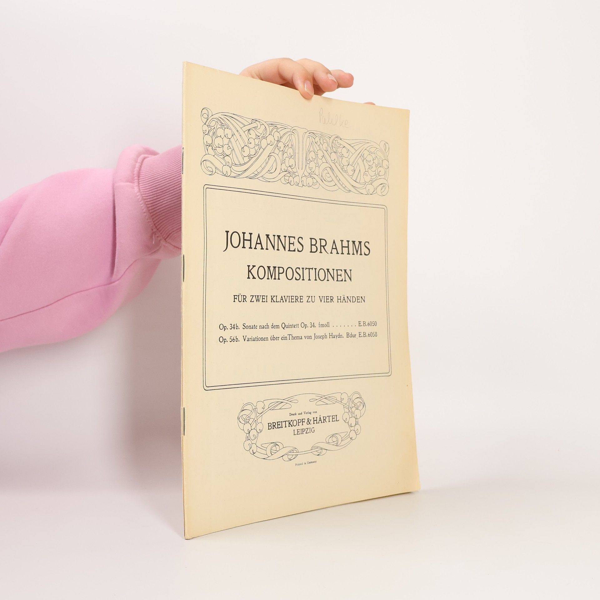 Johannes Brahms Kompositionen für Zwei Klaviere zu vier Händen