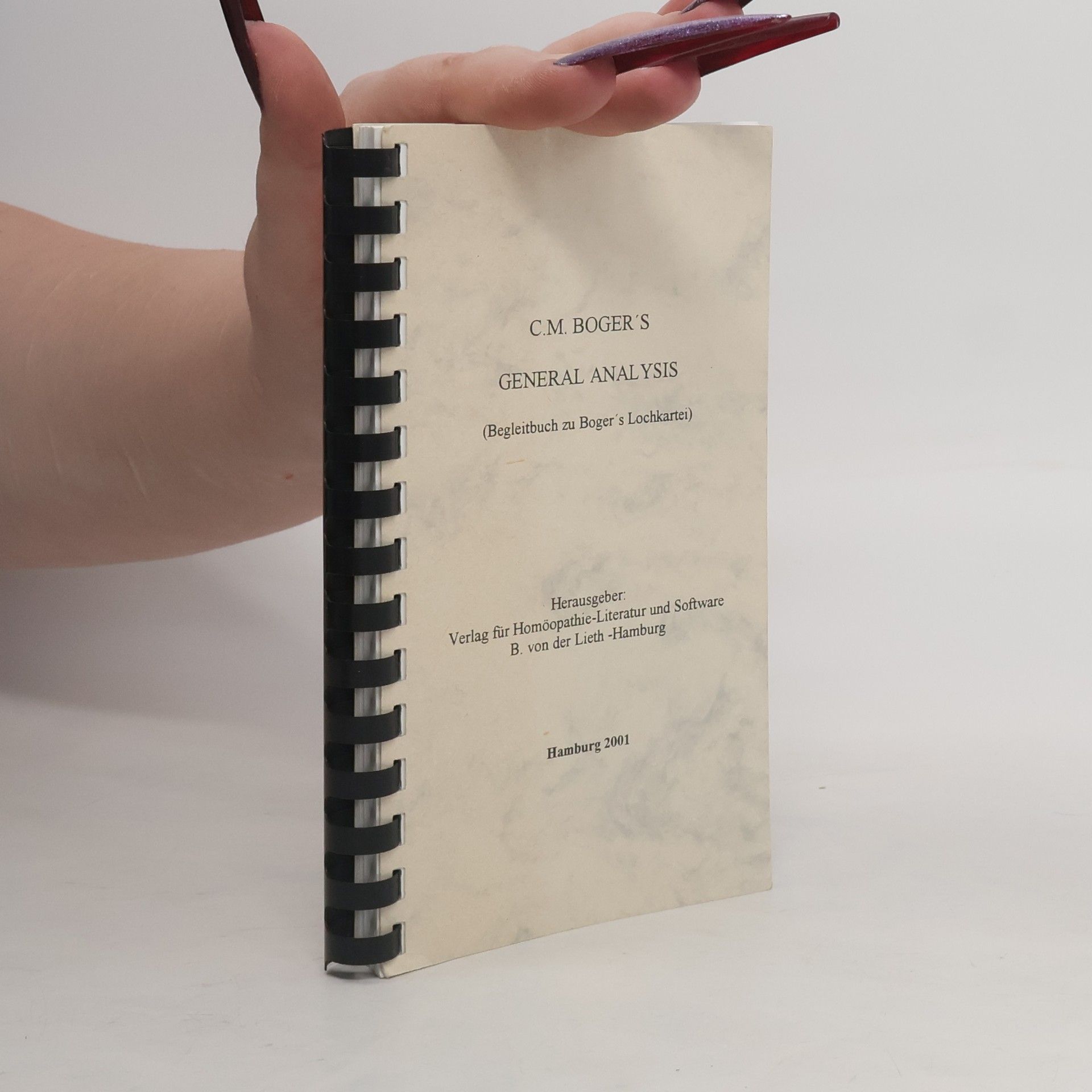 C. M. Boger' s general analysis