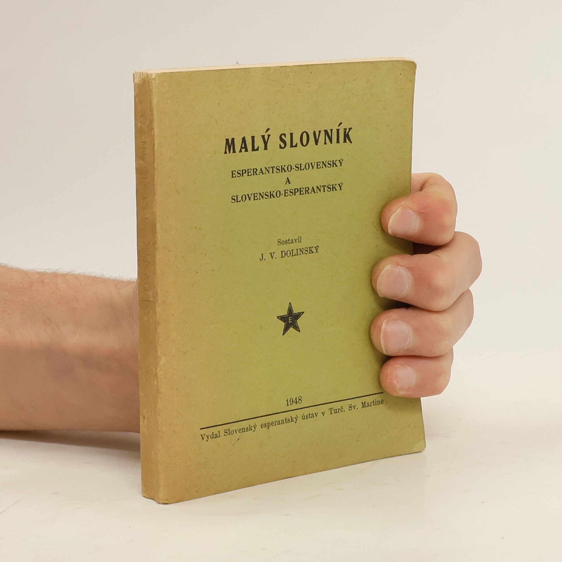 J. V. Dolinský Malý slovník esperantsko-slovenský a slovensko-esperantský