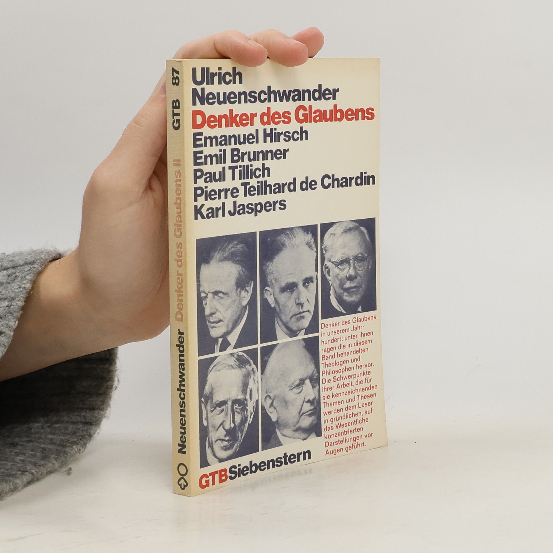 Ulrich Neuenschwander Denker des Glaubens