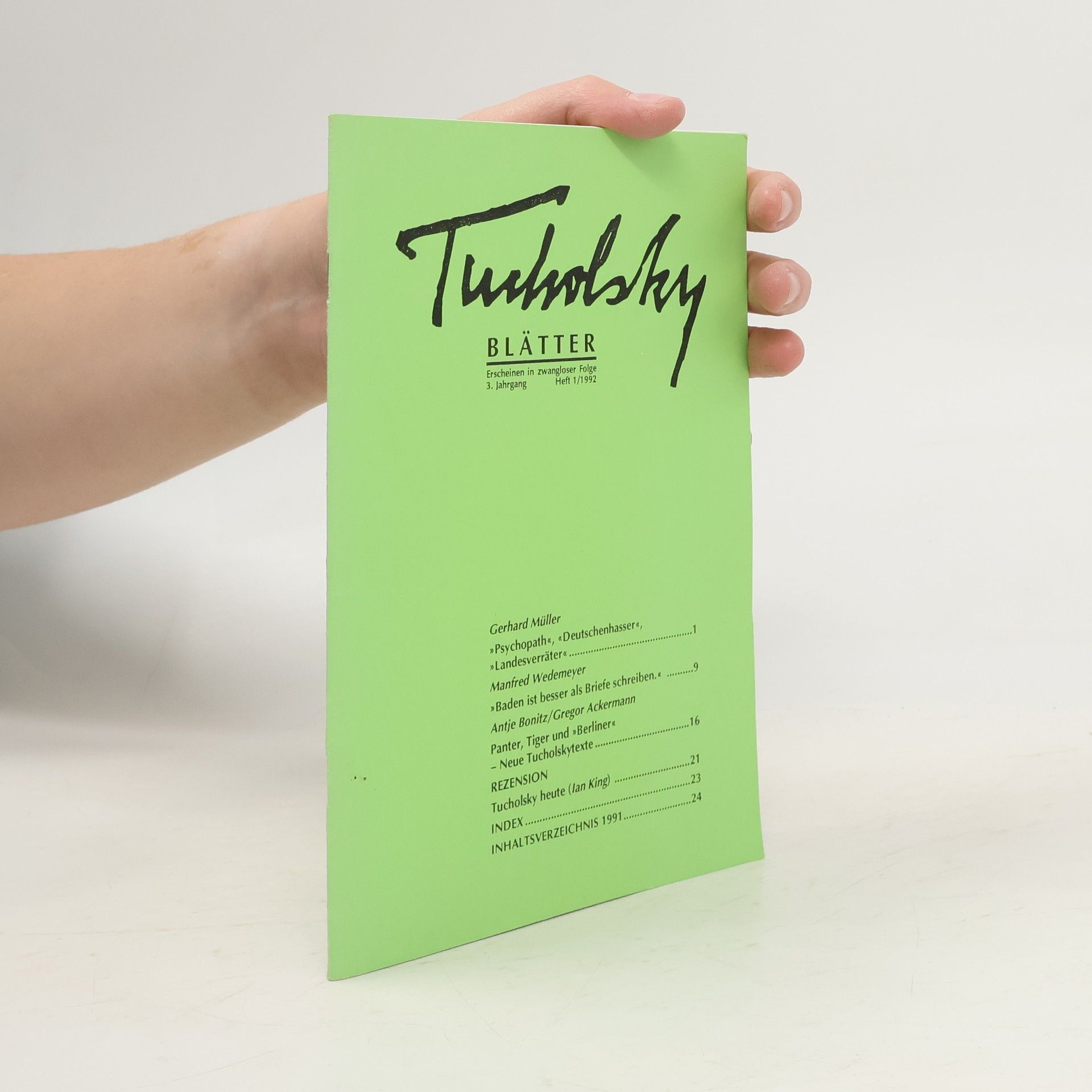 Collectif d'auteurs Tucholsky Blätter 1