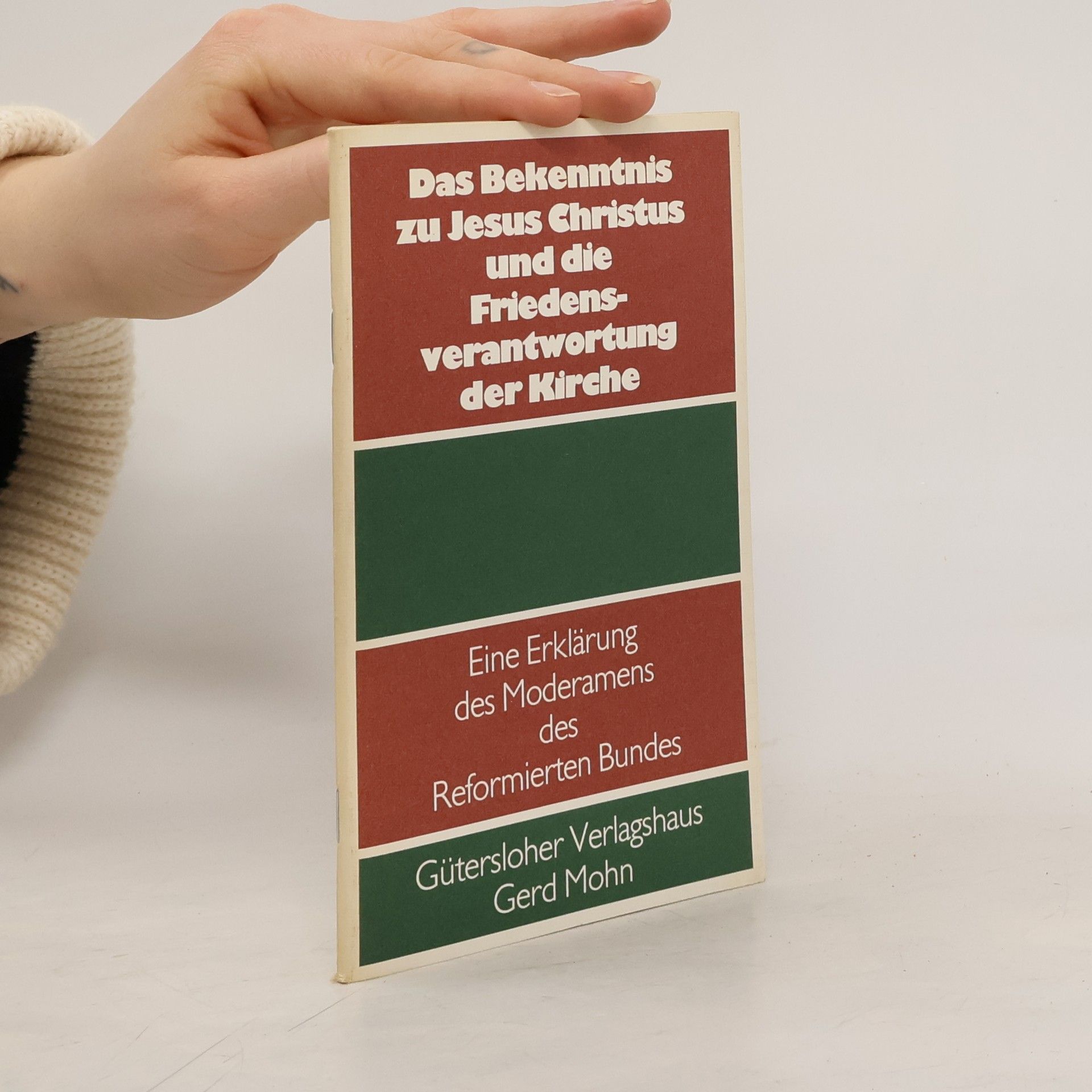 Joachim Kraus Das Bekenntnis zu Jesus Christus und die Friedensverantwortung der Kirche