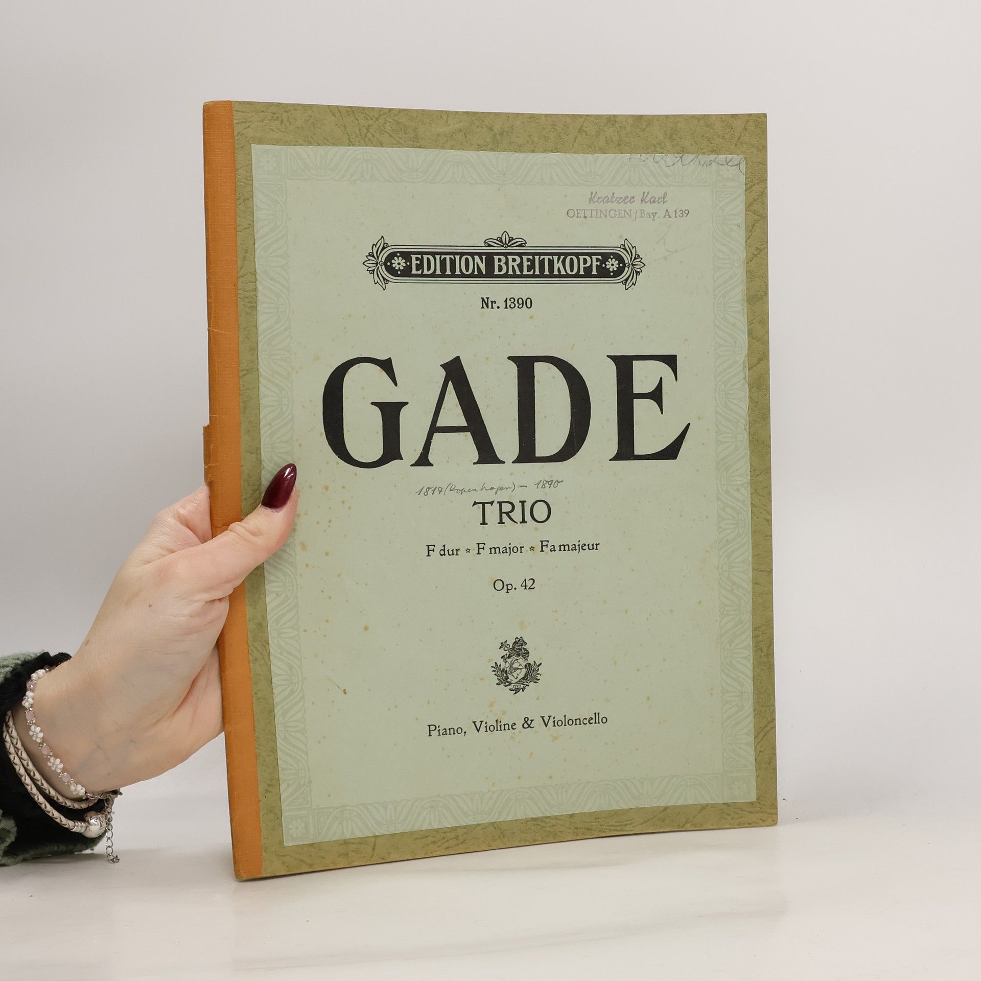 Niels W. Gade Trio F-dur, Op. 42
