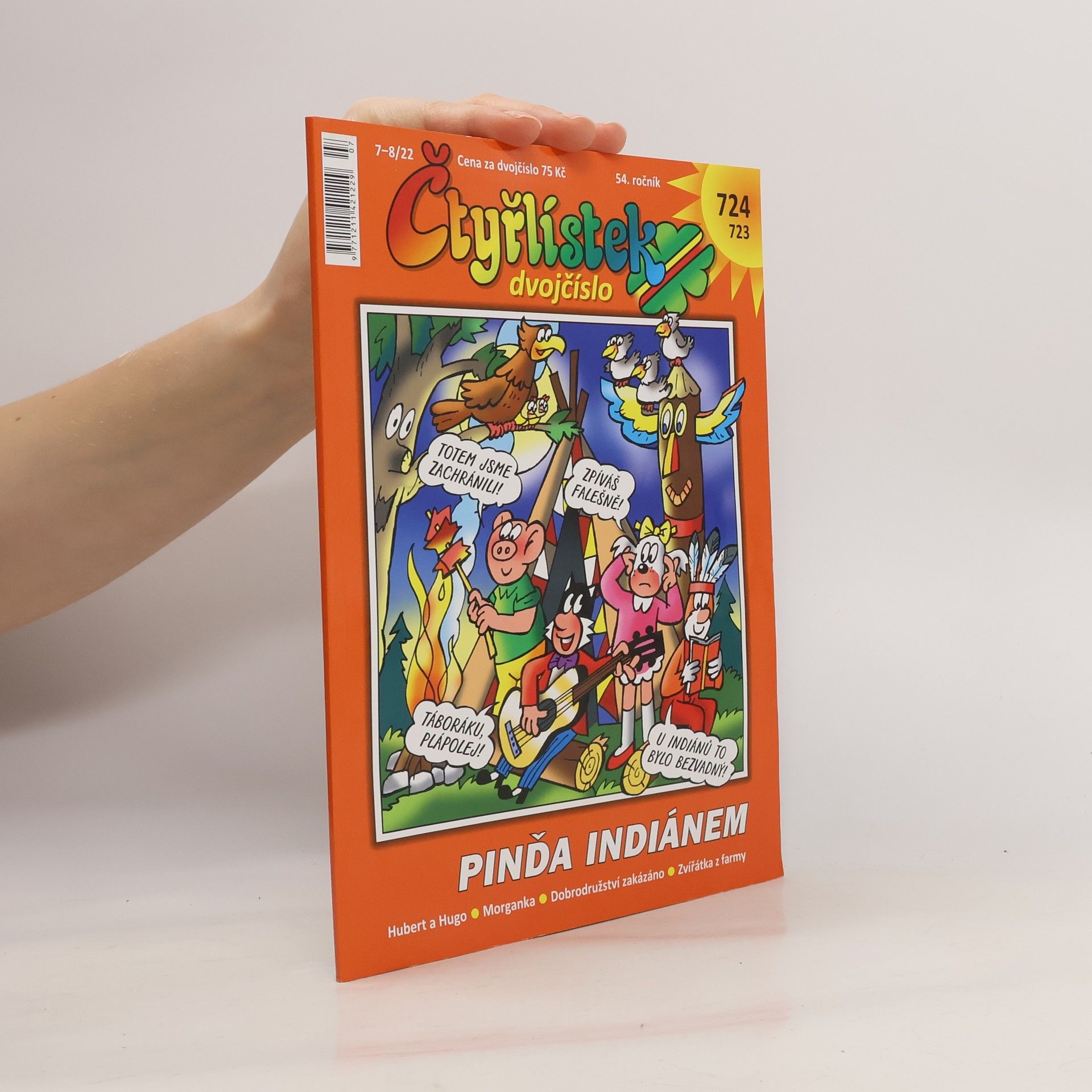 Čtyřlístek. Pinďa indiánem. Dvojčíslo 723-724