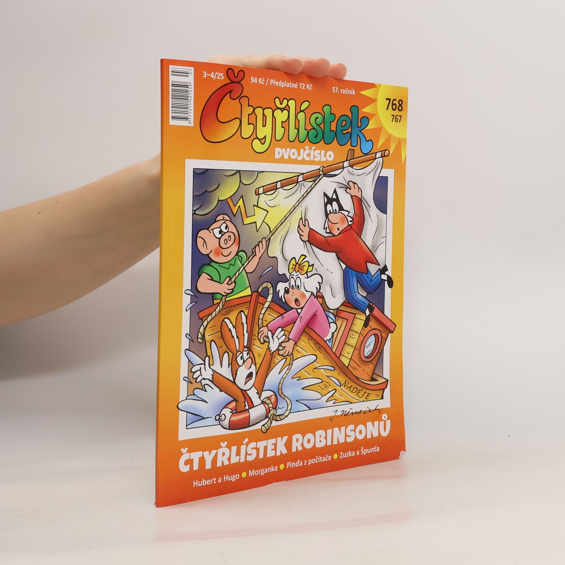 Jaroslav Němeček Čtyřlístek 3-6/25. Dvojčíslo 767-768