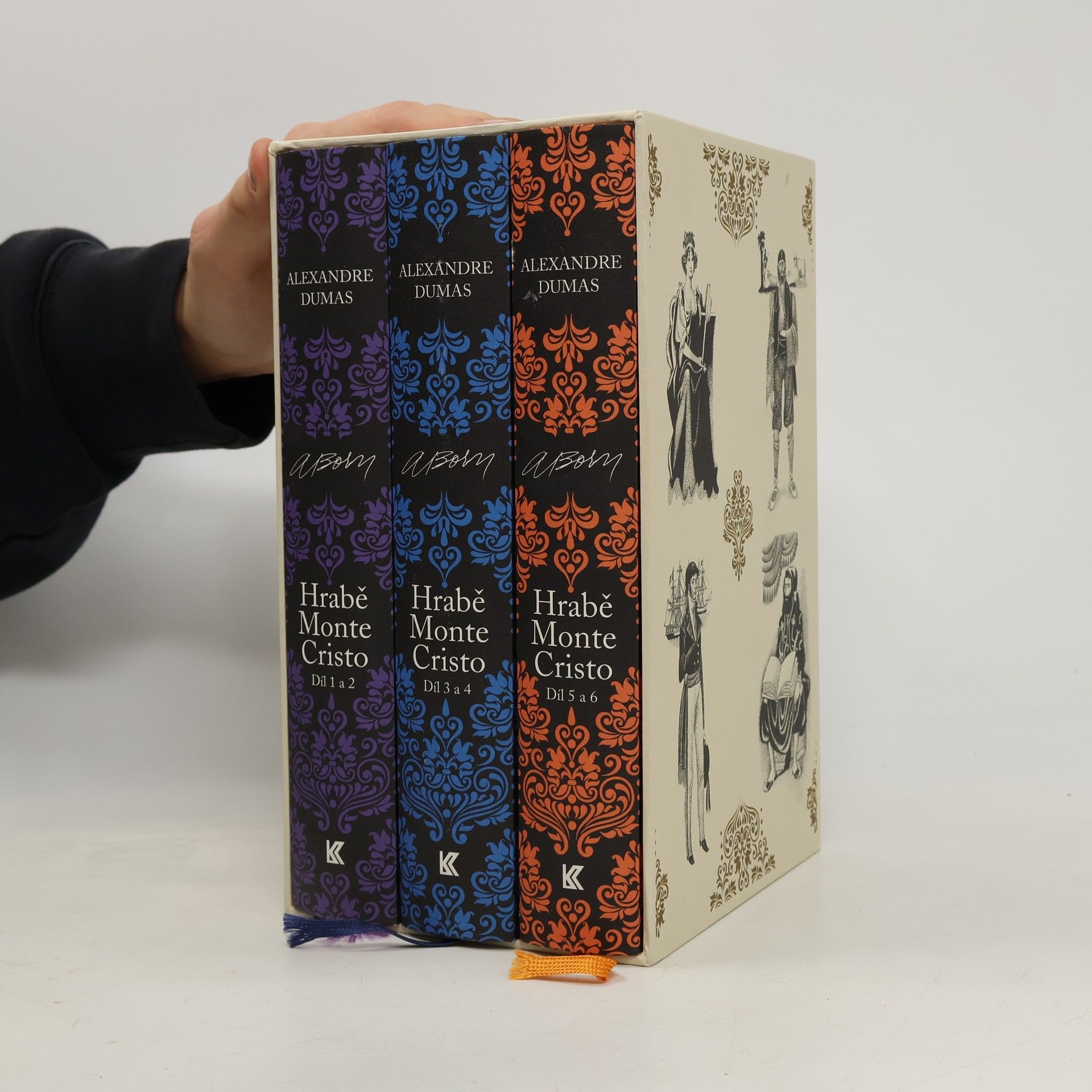 Hrabě Monte Cristo: 3 svazky, 1.-6. díl, komplet