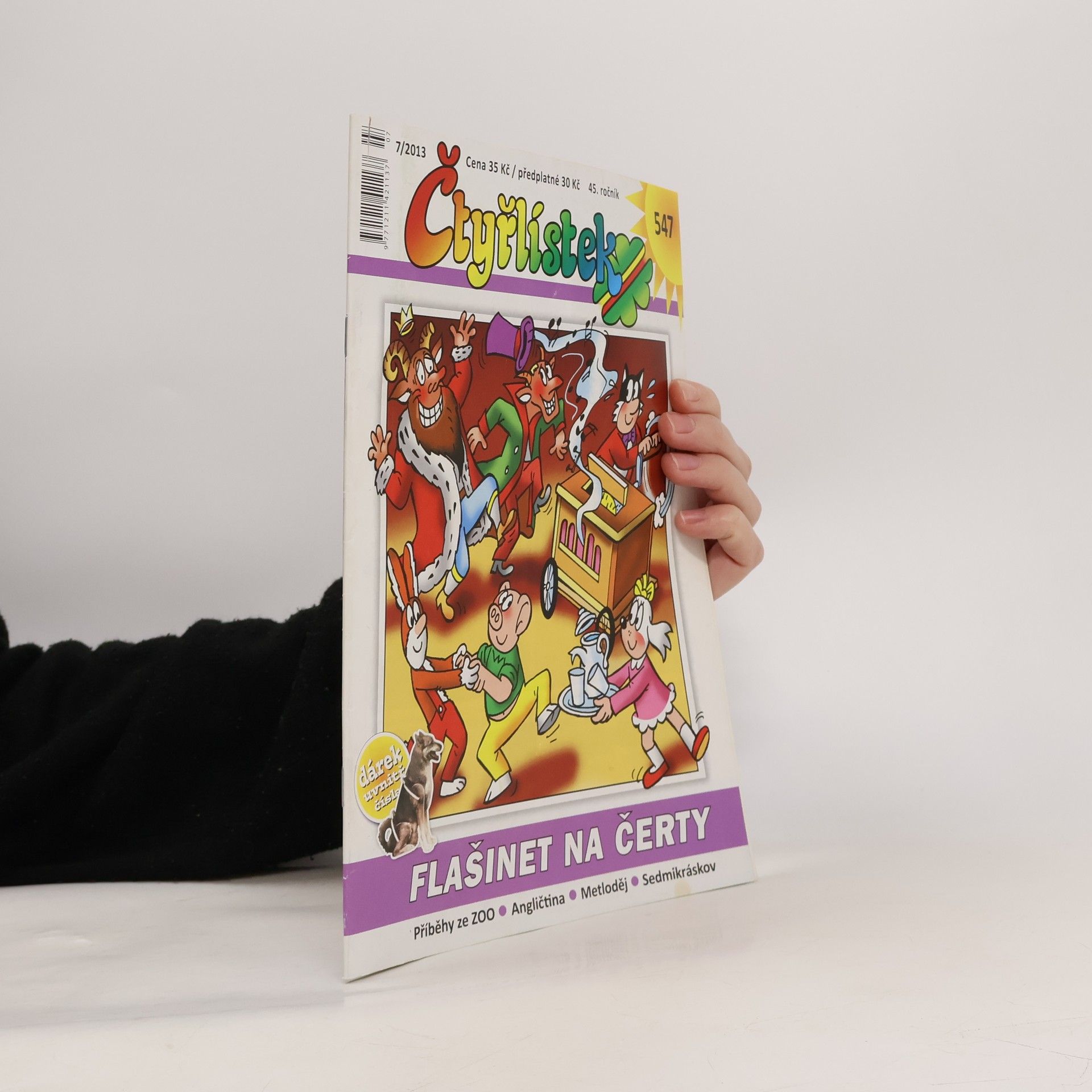 Jaroslav Němeček Čtyřlístek 547. 7/2013. Flašinet na čerty