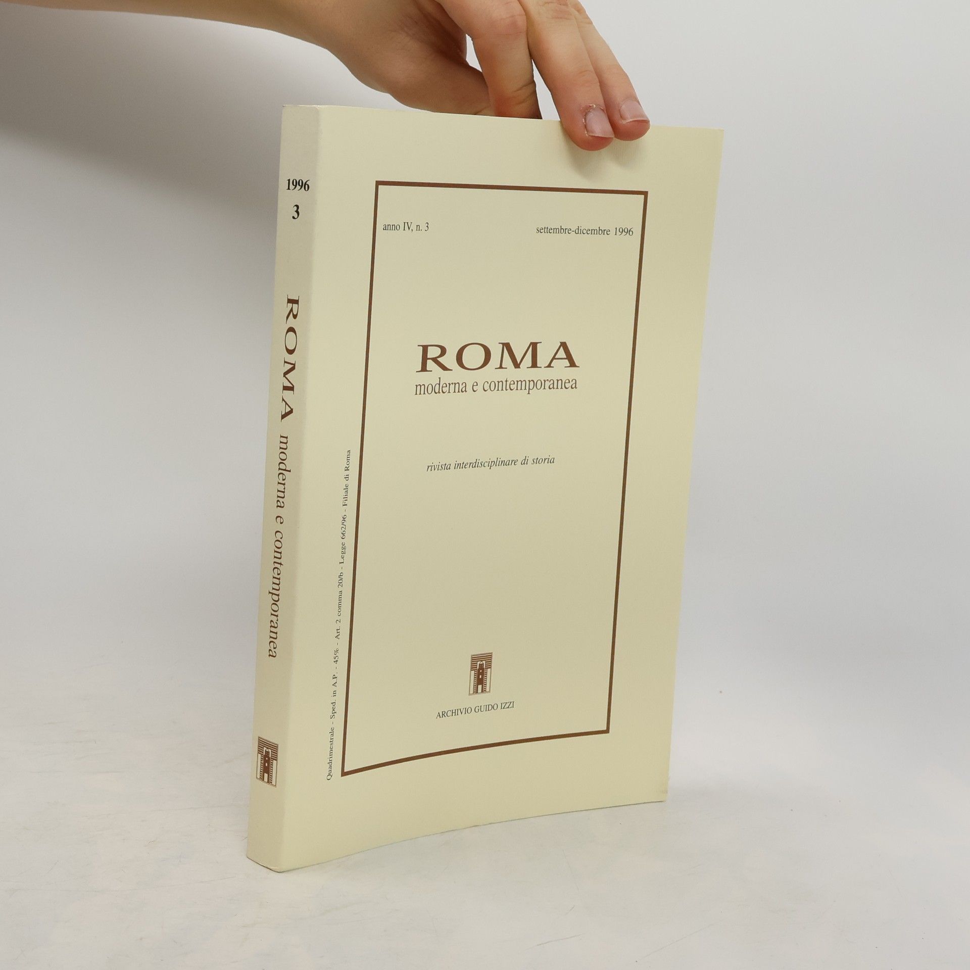 AA.VV. Roma moderna e contemporanea IV, n. 3