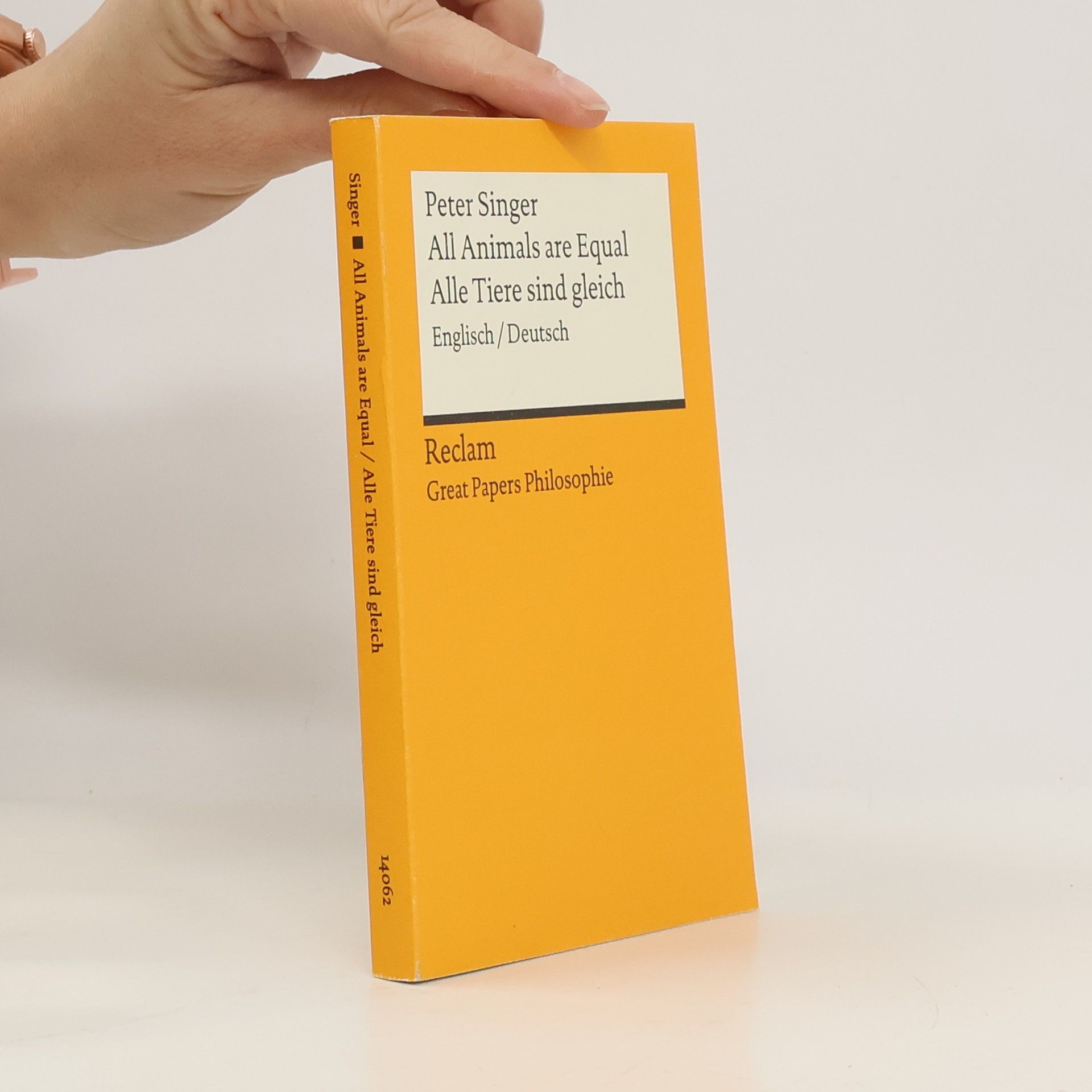 Peter Singer All Animals are Equal / Alle Tiere sind gleich