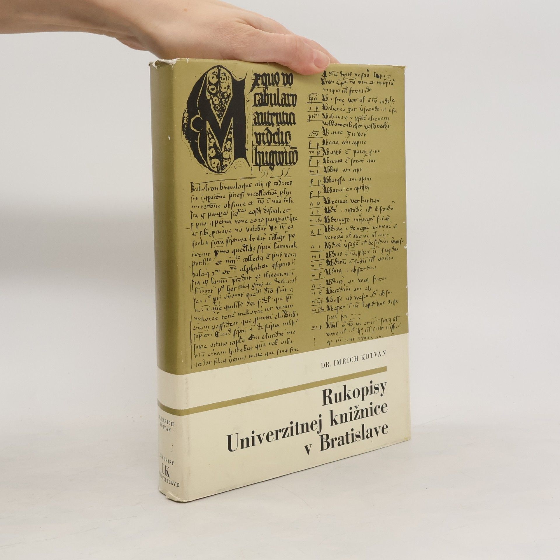Imrich Kotvan Rukopisy Univerzitnej knižnice v Bratislave