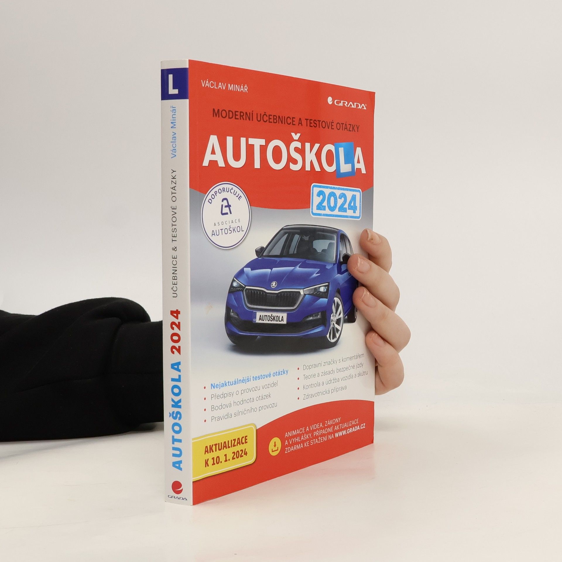 Václav Minář Autoškola 2024. Moderní učebnice a testové otázky