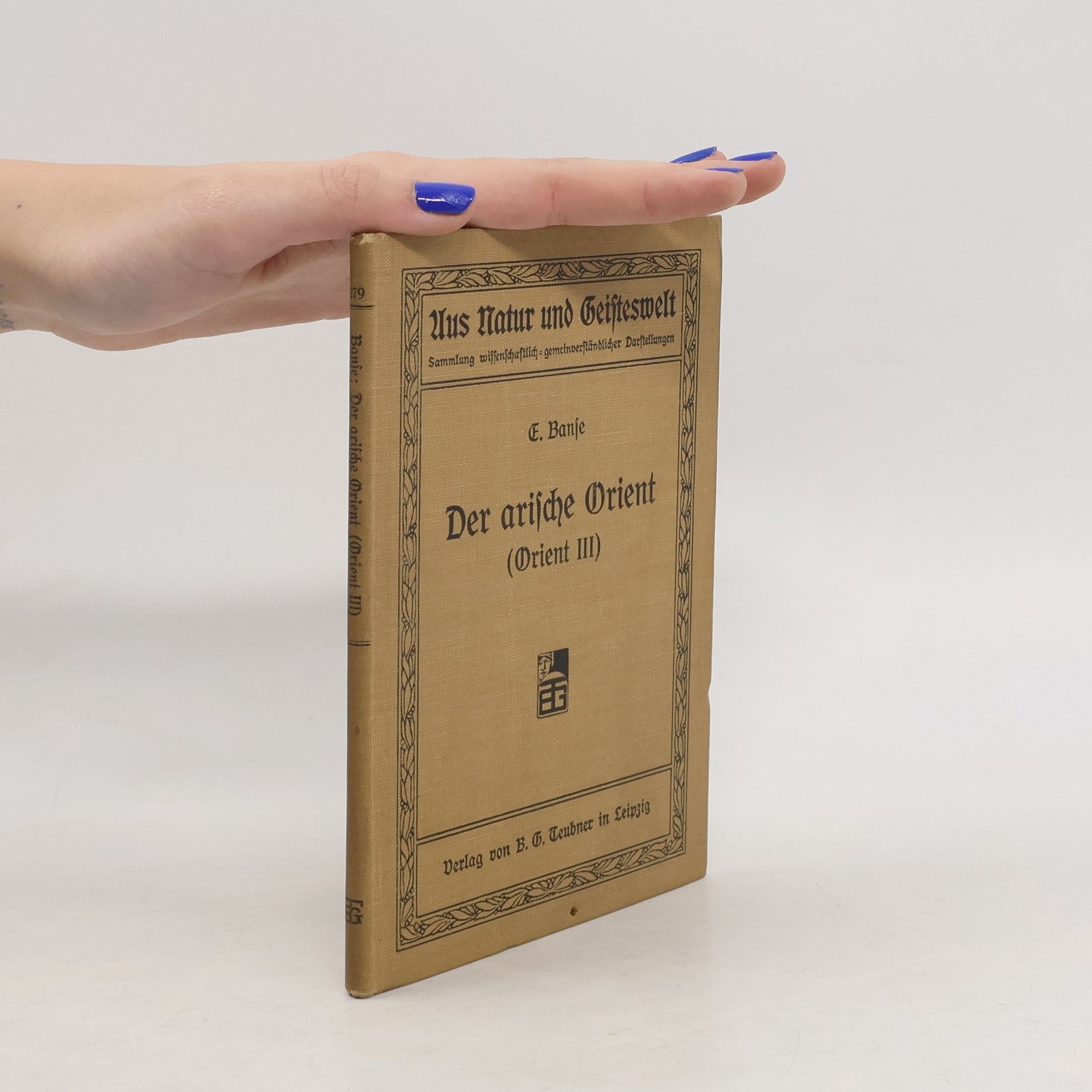 Ewald Banse Der Arische Orient. Orient III