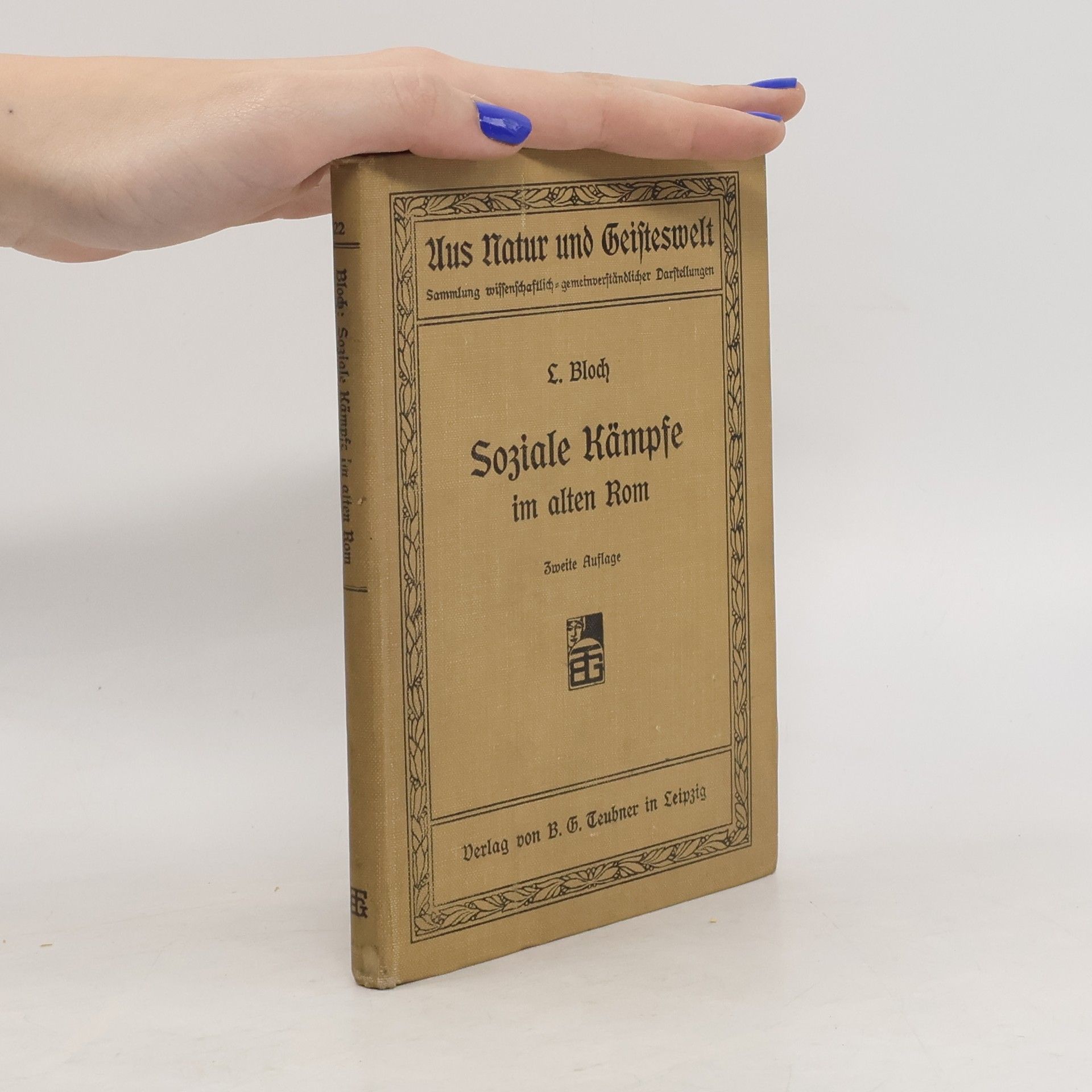 Leo Bloch Soziale Kämpfe im alten Rom