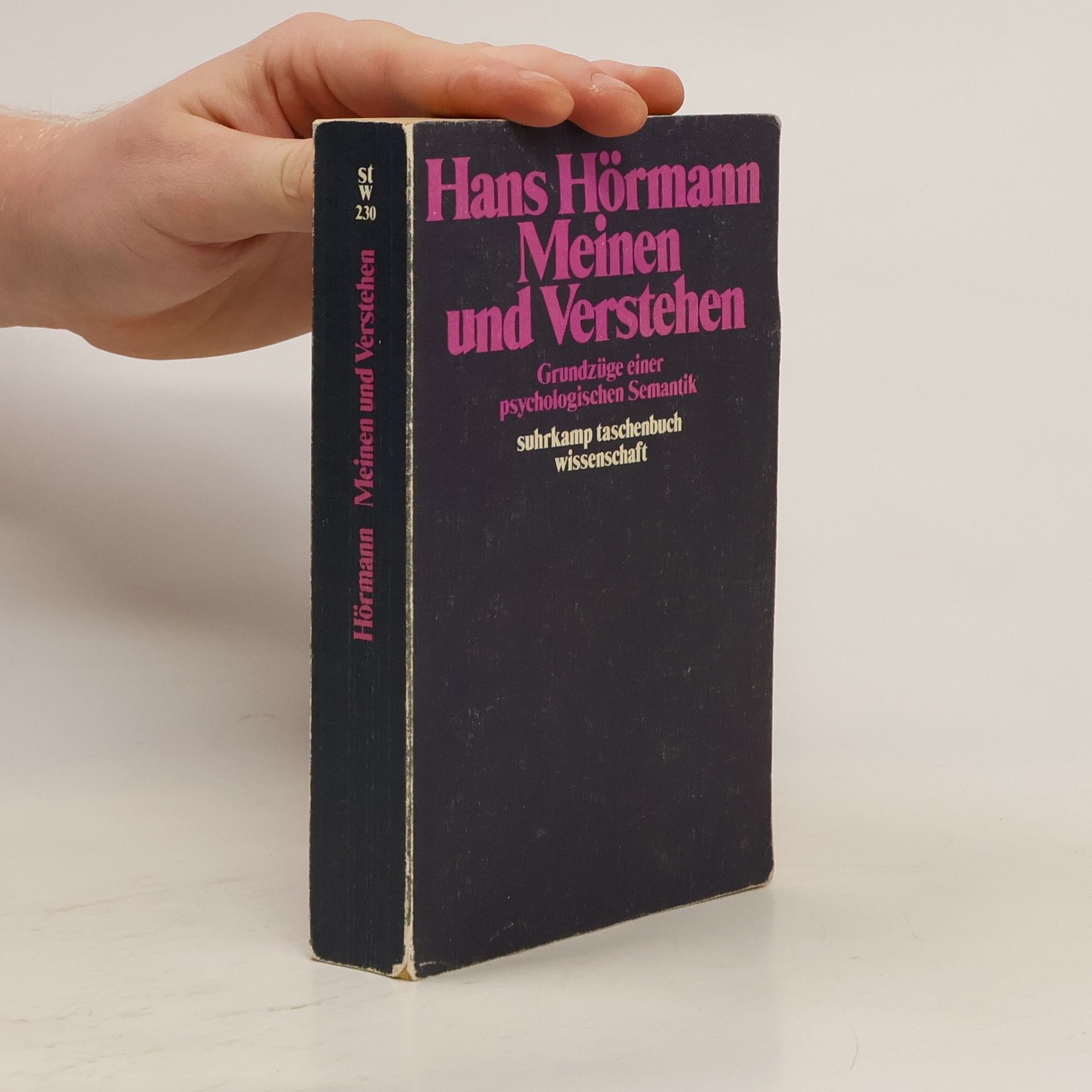 Hans Hörmann Meinen und Verstehen