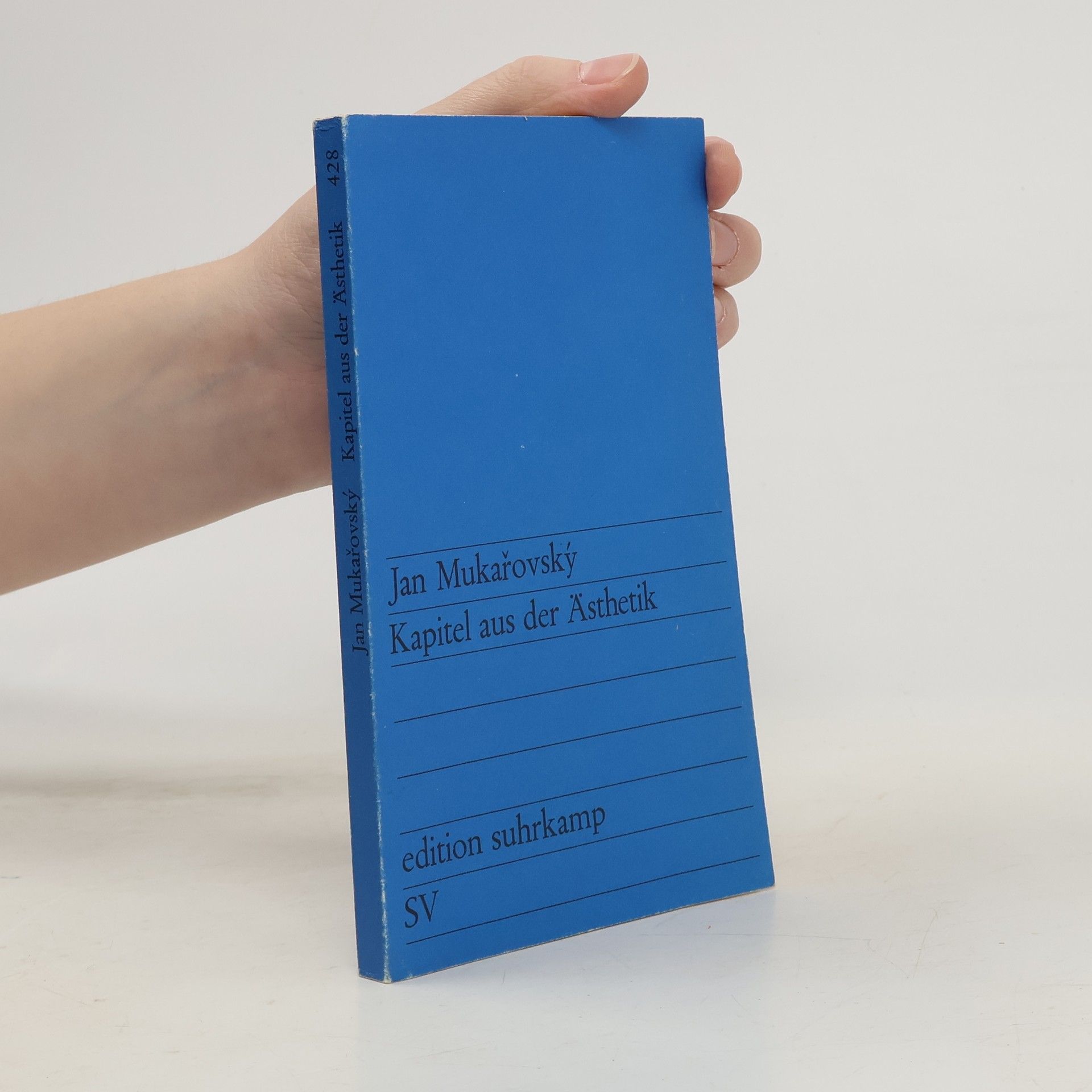Jan Mukařovský Kapitel aus der Ästhetik