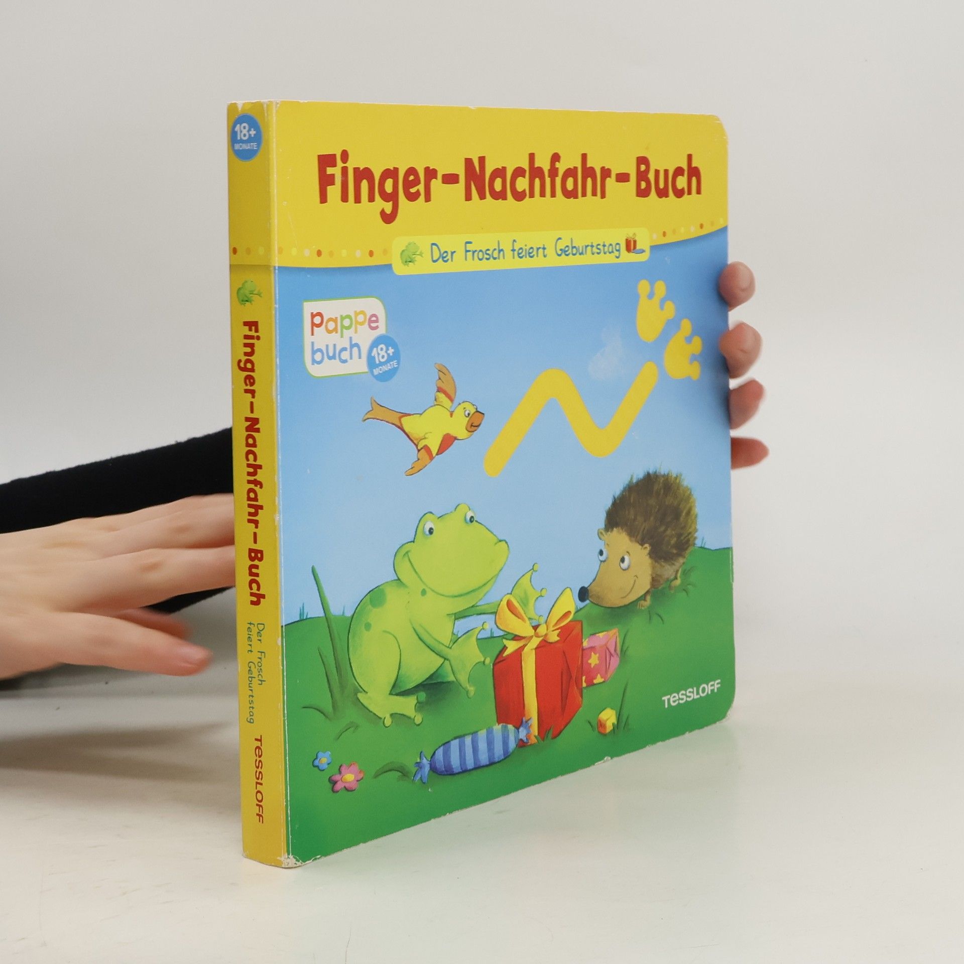 Finger-Nachfahr-Buch - der Frosch feiert Geburtstag