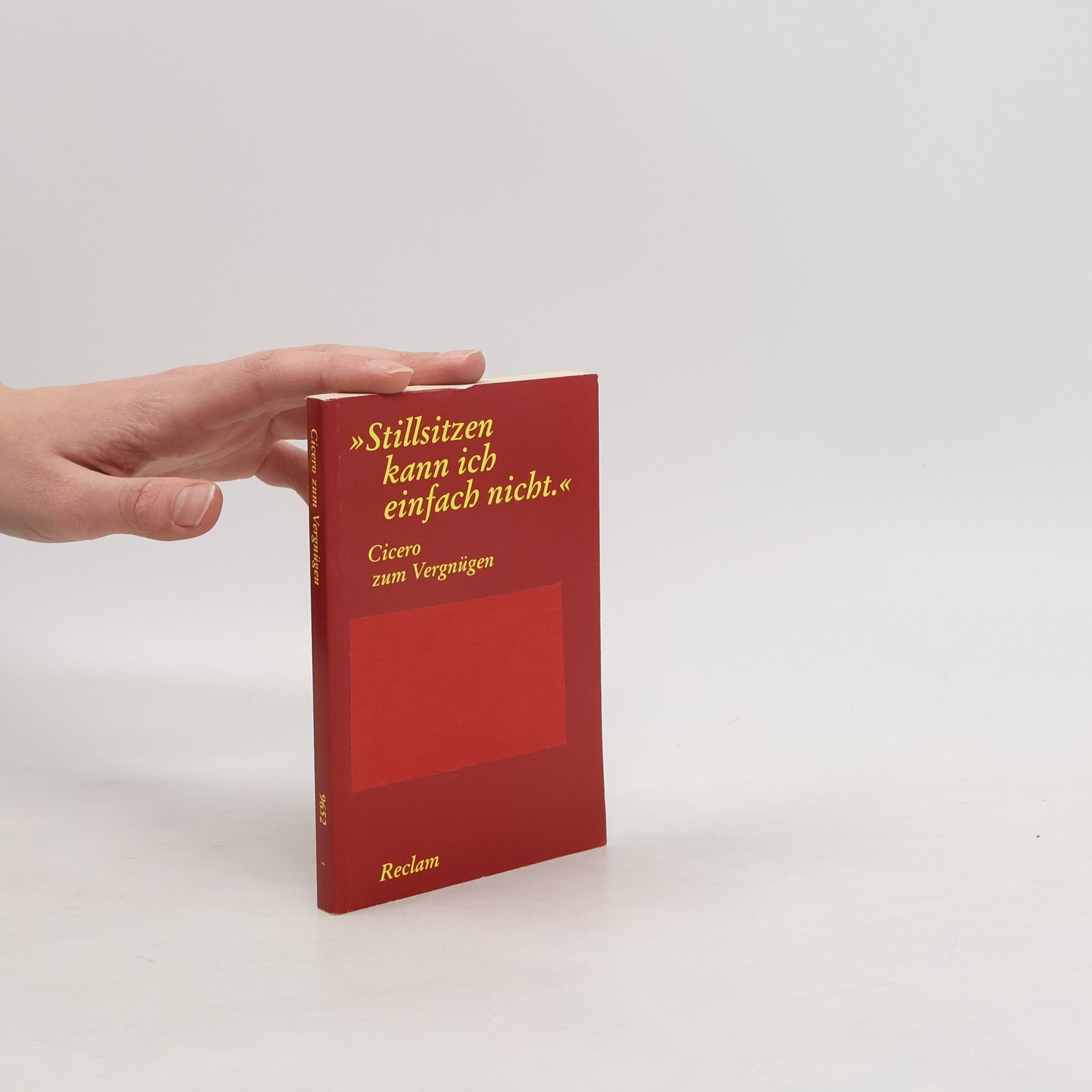 Marcus Tullius Cicero "Stillsitzen kann ich einfach nicht"