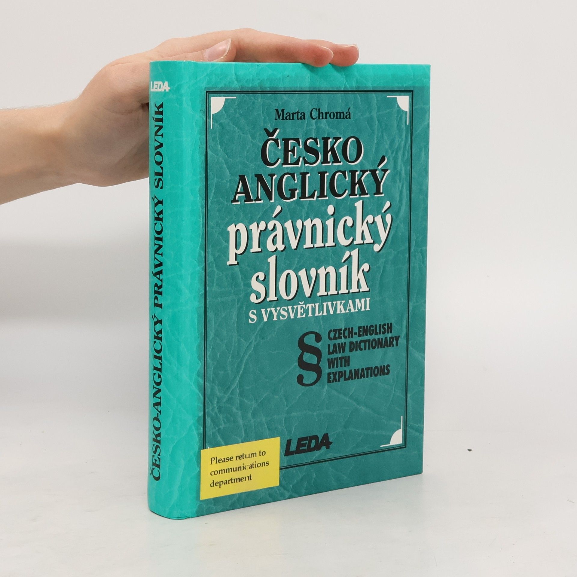 Marta Chromá Česko anglický právnický slovník