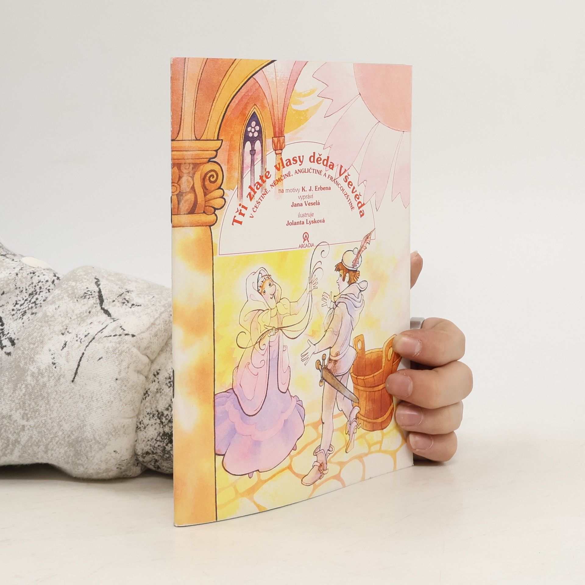 Tři zlaté vlasy děda Vševěda v češtině, v němčině, angličtině a francouzštině