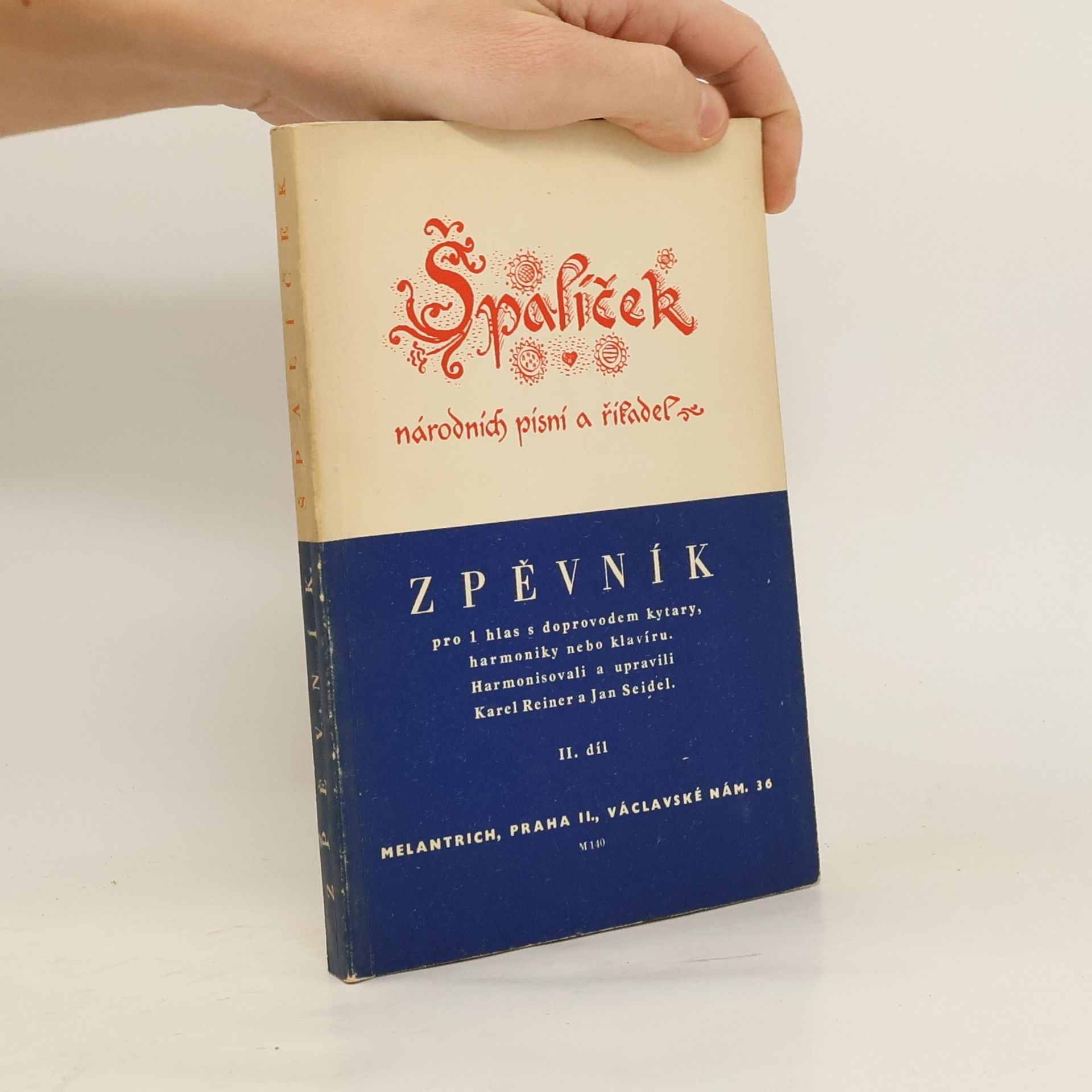 Jan Seidel Špalíček národních písní a říkadel. II. díl