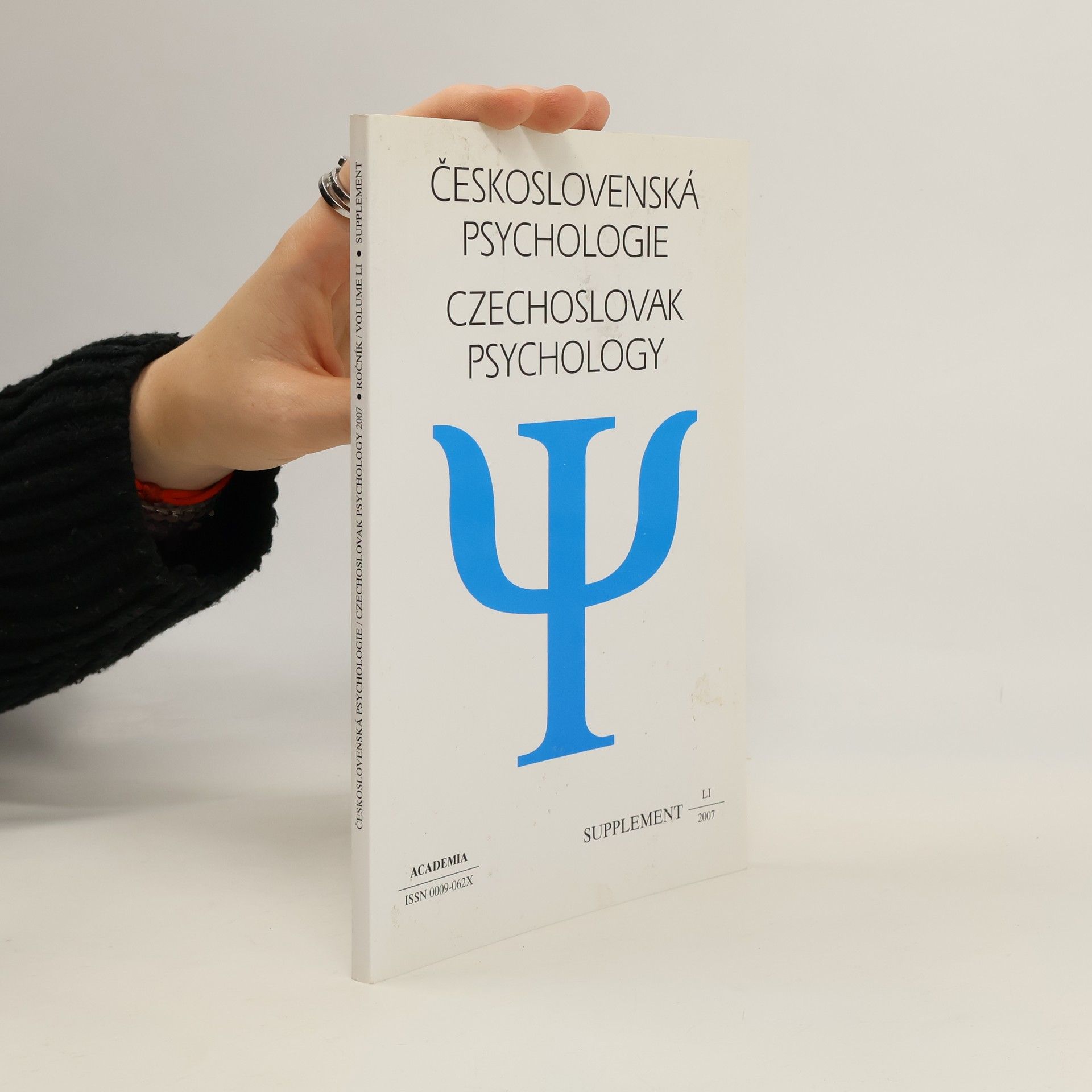 AA.VV. Československá psychologie. Czechoslovak psychology. Supplement, Roč. 51