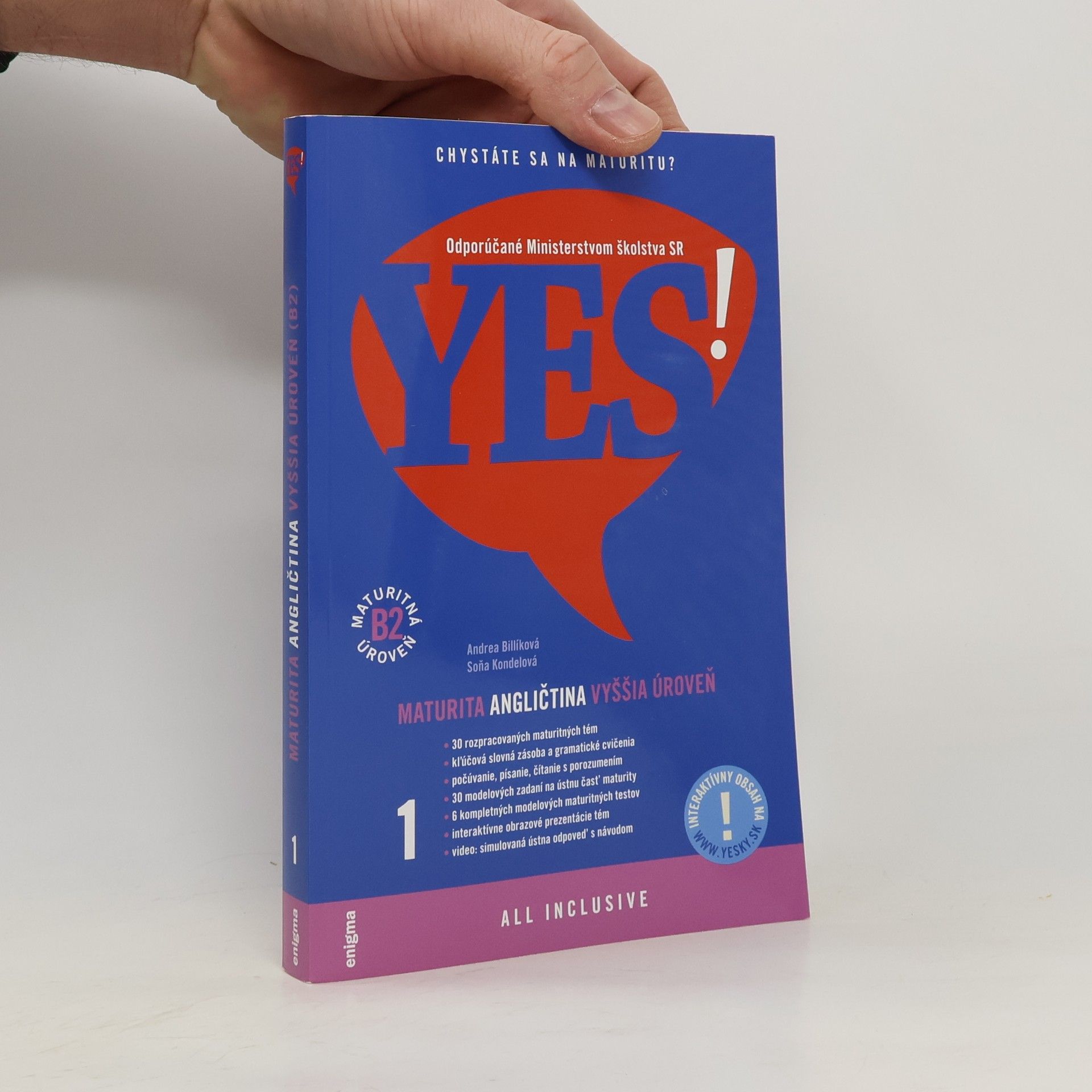 Andrea Bilíková Yes! Angličtina 1. Maturita. Vyššia úroveň B2