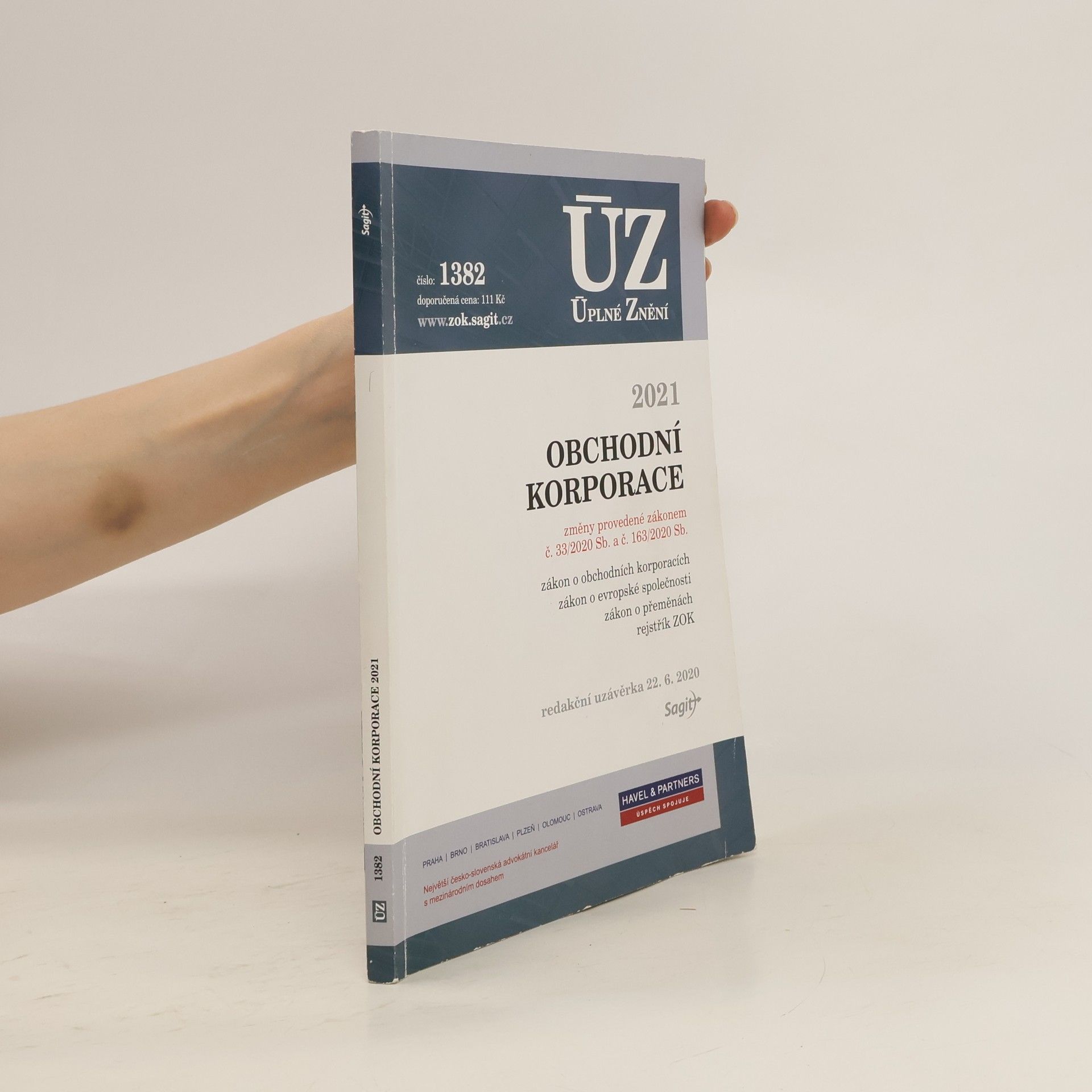 AA.VV. Obchodní korporace [ÚZ 2021 č. 1382] : změny provedené zákonem č. 33