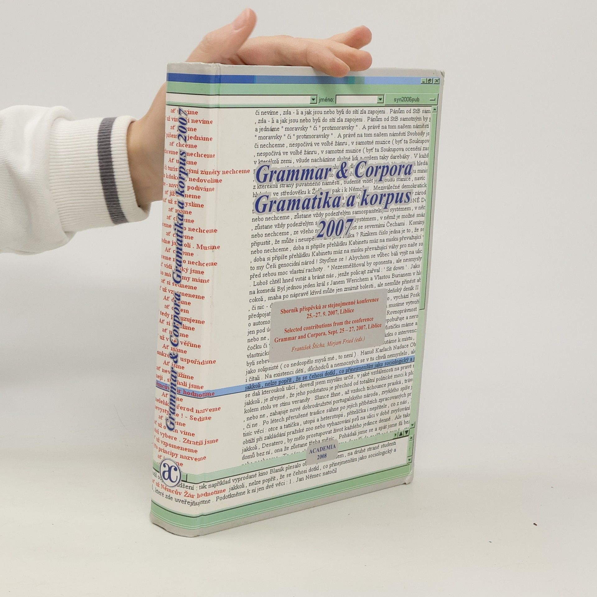 František Štícha Grammar & Corpora / Gramatika a korpus 2007