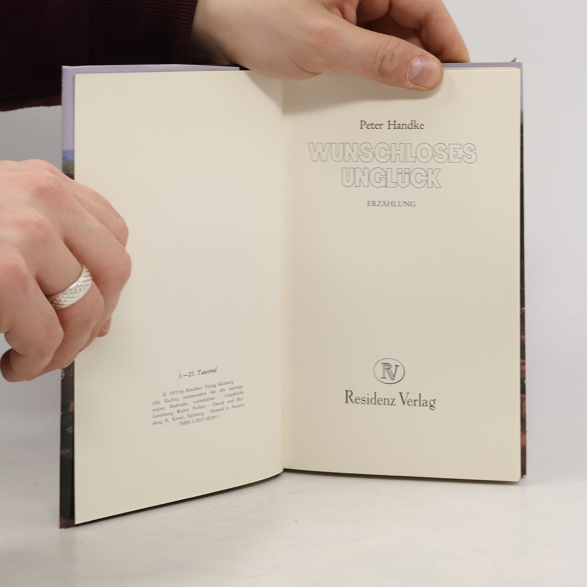 Peter Handke Wunsch Loses Unglück