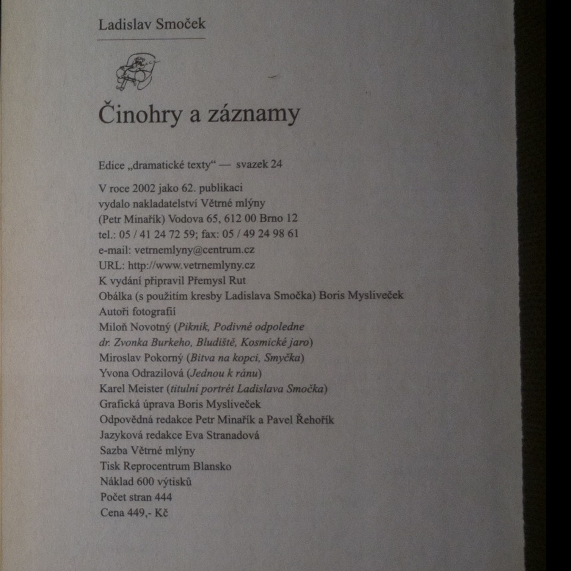 Ladislav Smoček Činohry a záznamy