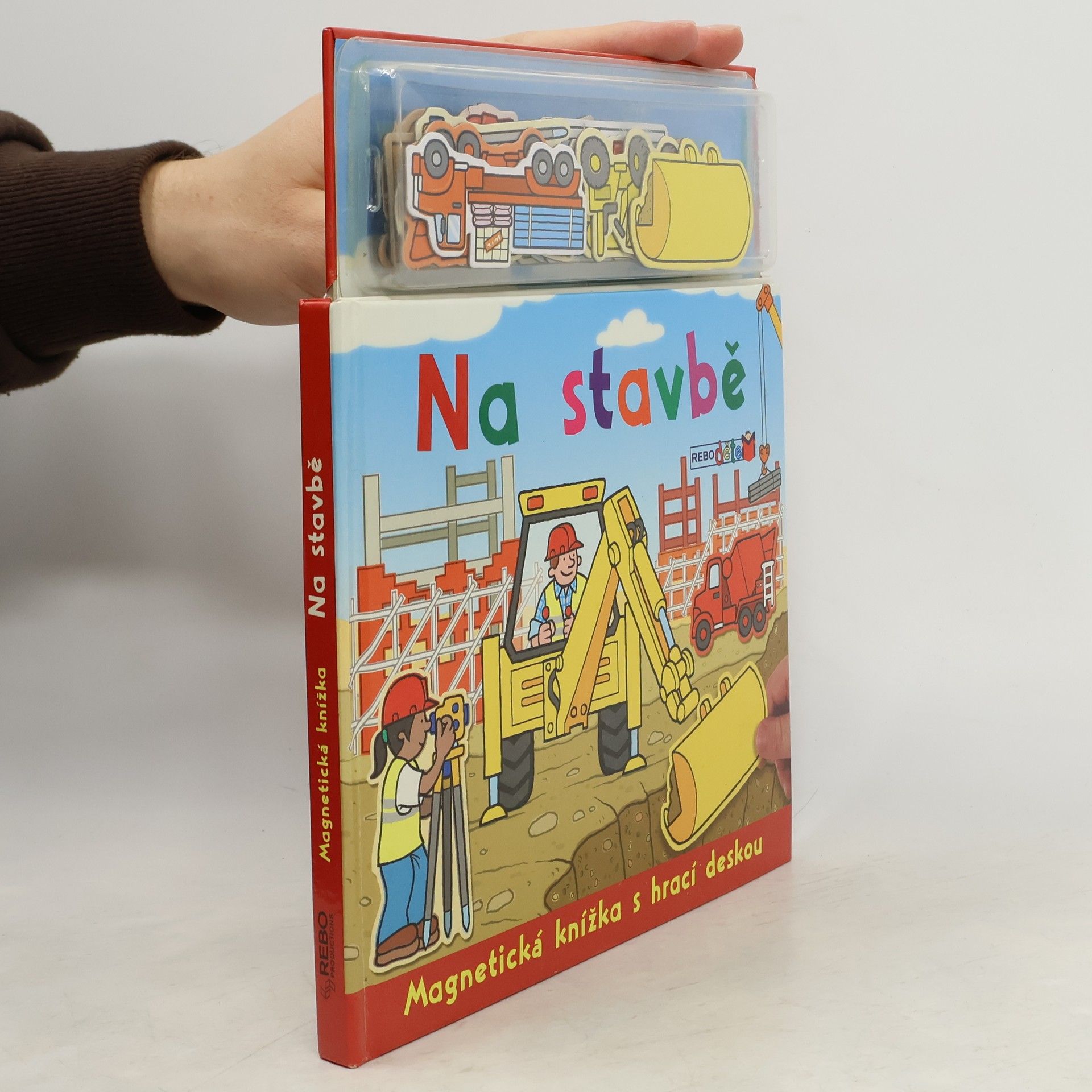 Collectif d'auteurs Na stavbě : magnetická knížka s hrací deskou Magnetická knížka - Na stavbě